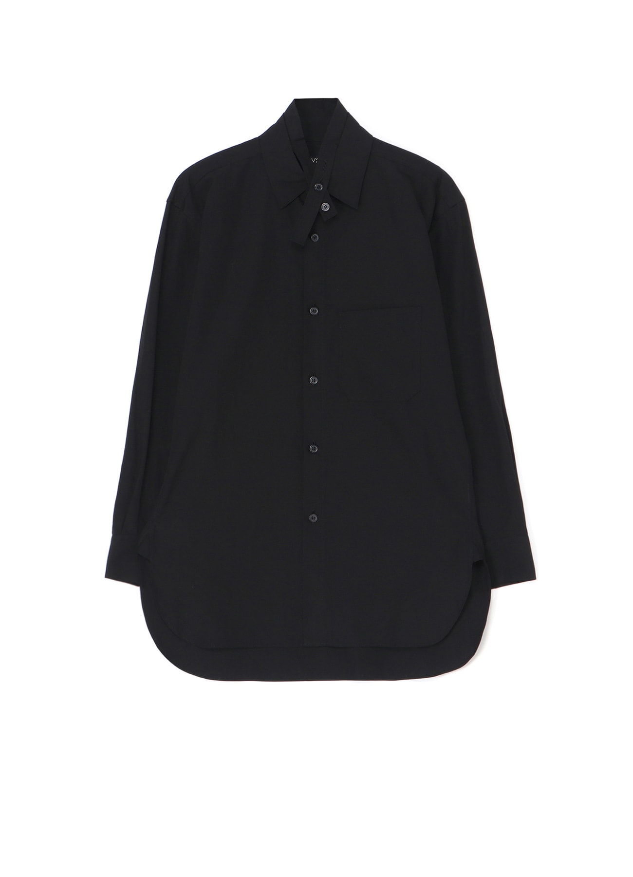 COTTON BROADCLOTH DOUBLE COLLAR SHIRT(S Black): Vintage 1.1｜THE 