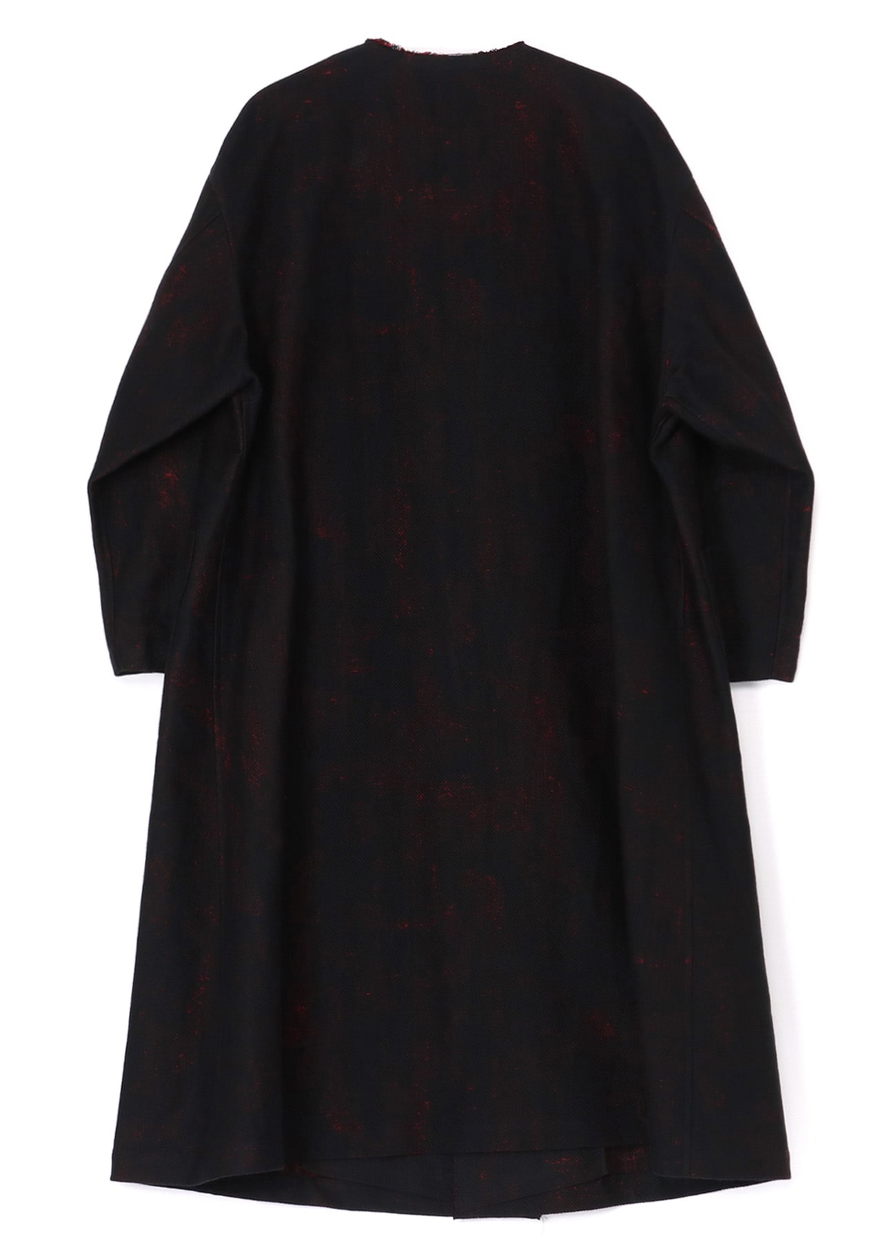 PRINTED COTTON FOLD-OVER COLLAR COAT