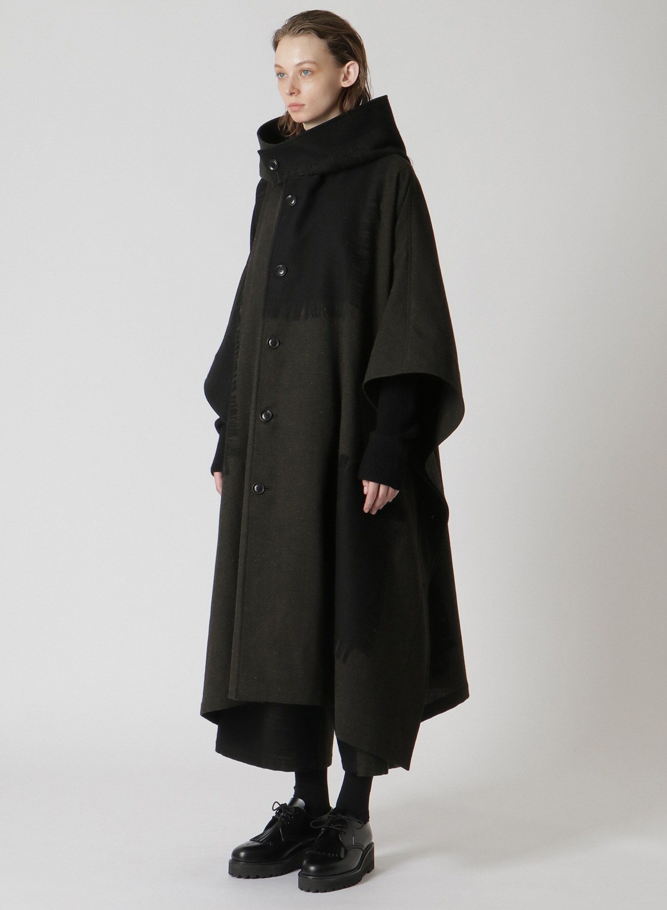 yohji yamamoto POUR HOMMEウールツイードコート-