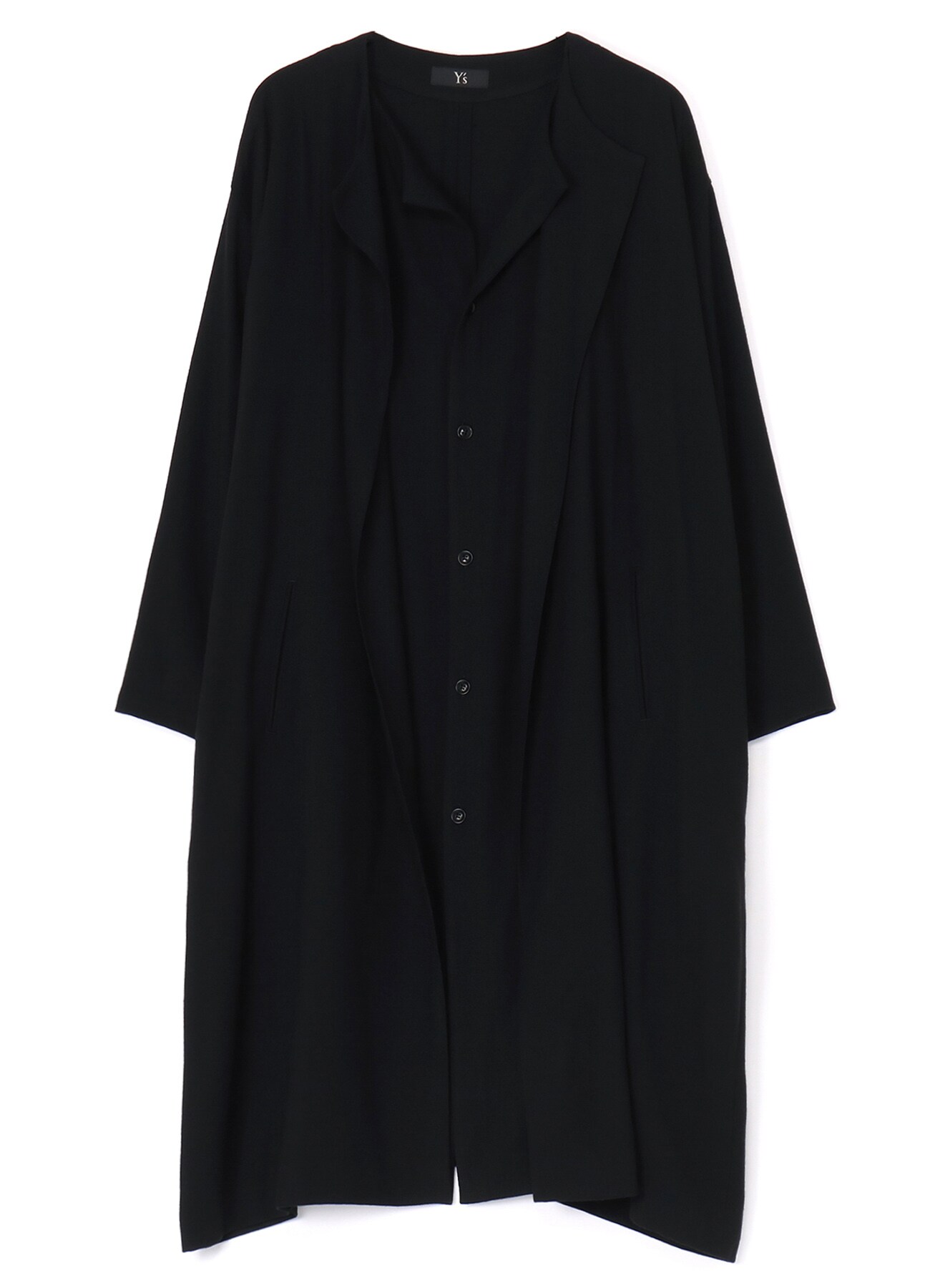 Y's Pe/ C FRONT TUCK SHIRT DRESS 黒1