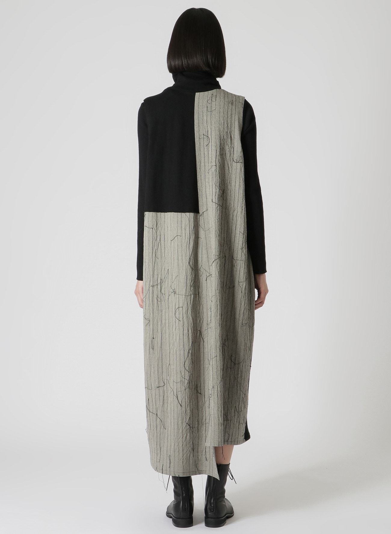 SLEEVELESS KNITTED TURTLENECK DRESS(XS Grey): Y's｜THE SHOP YOHJI