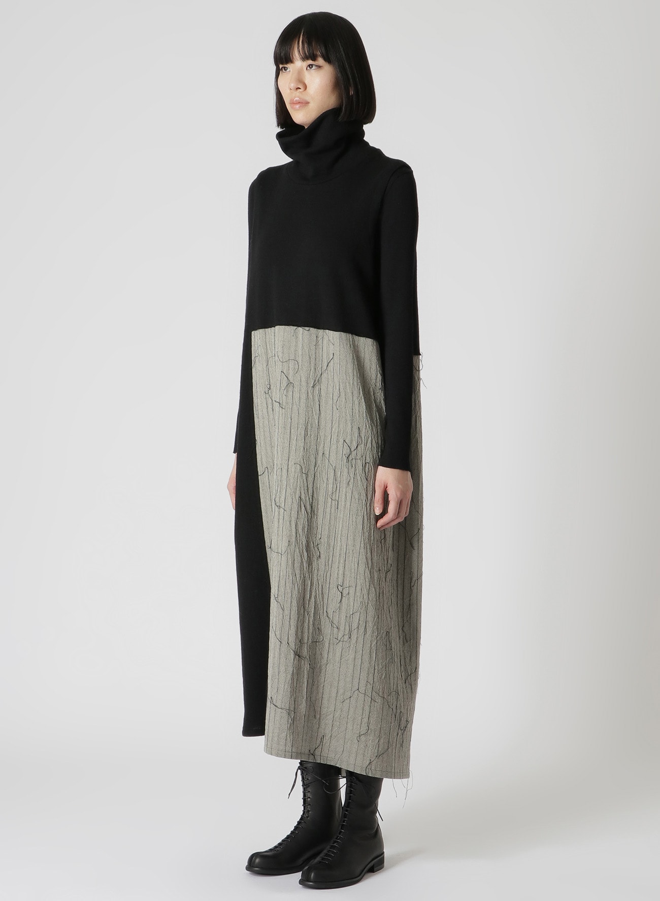 SLEEVELESS KNITTED TURTLENECK DRESS(XS Grey): Y's｜THE SHOP YOHJI