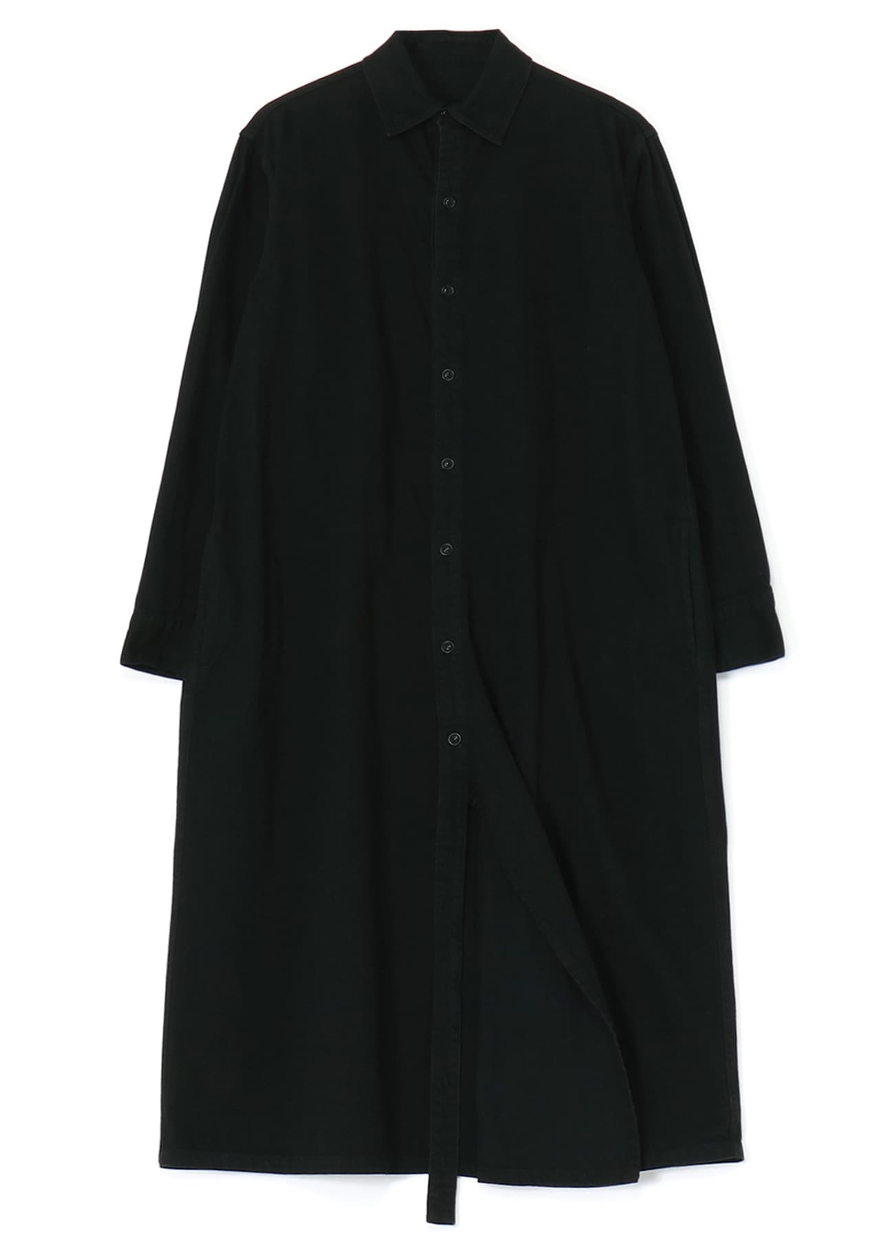 8oz BLACK DENIM DOUBLE PLACKET DRESS(XS Black): Vintage 1.1｜THE 