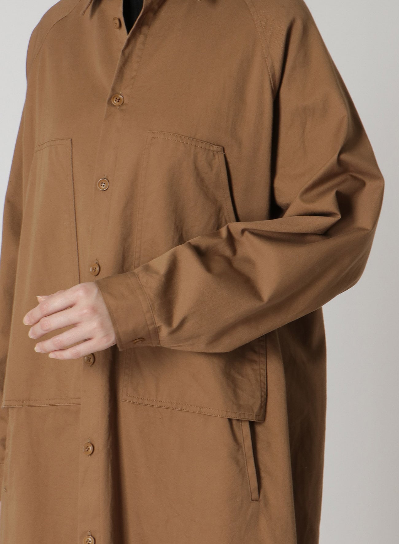 [Y's BORN PRODUCT] COTTON TWILL DOUBLE CHEST POCKET DRESS