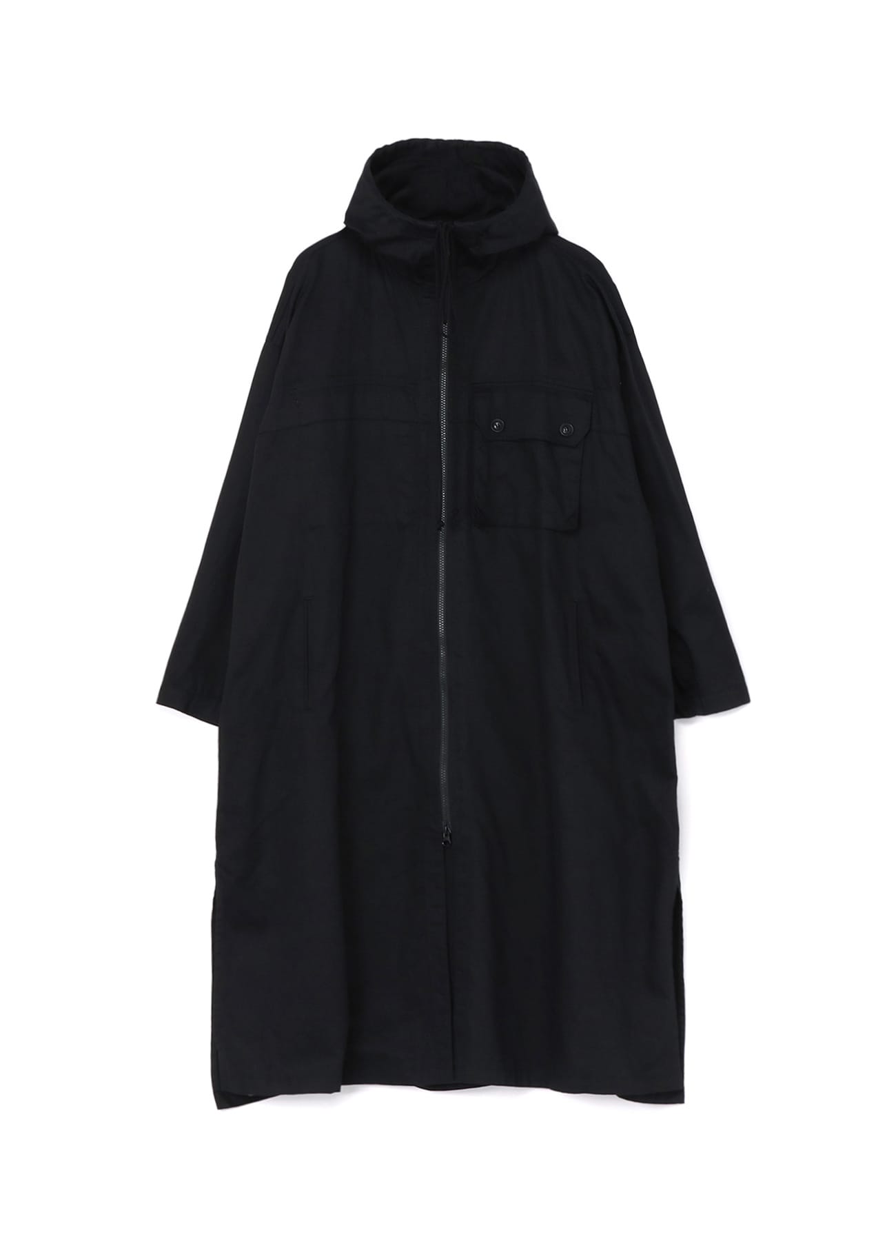Y's BORN PRODUCT] COTTON TWILL HOODED COAT(XS Black): Y's｜THE 