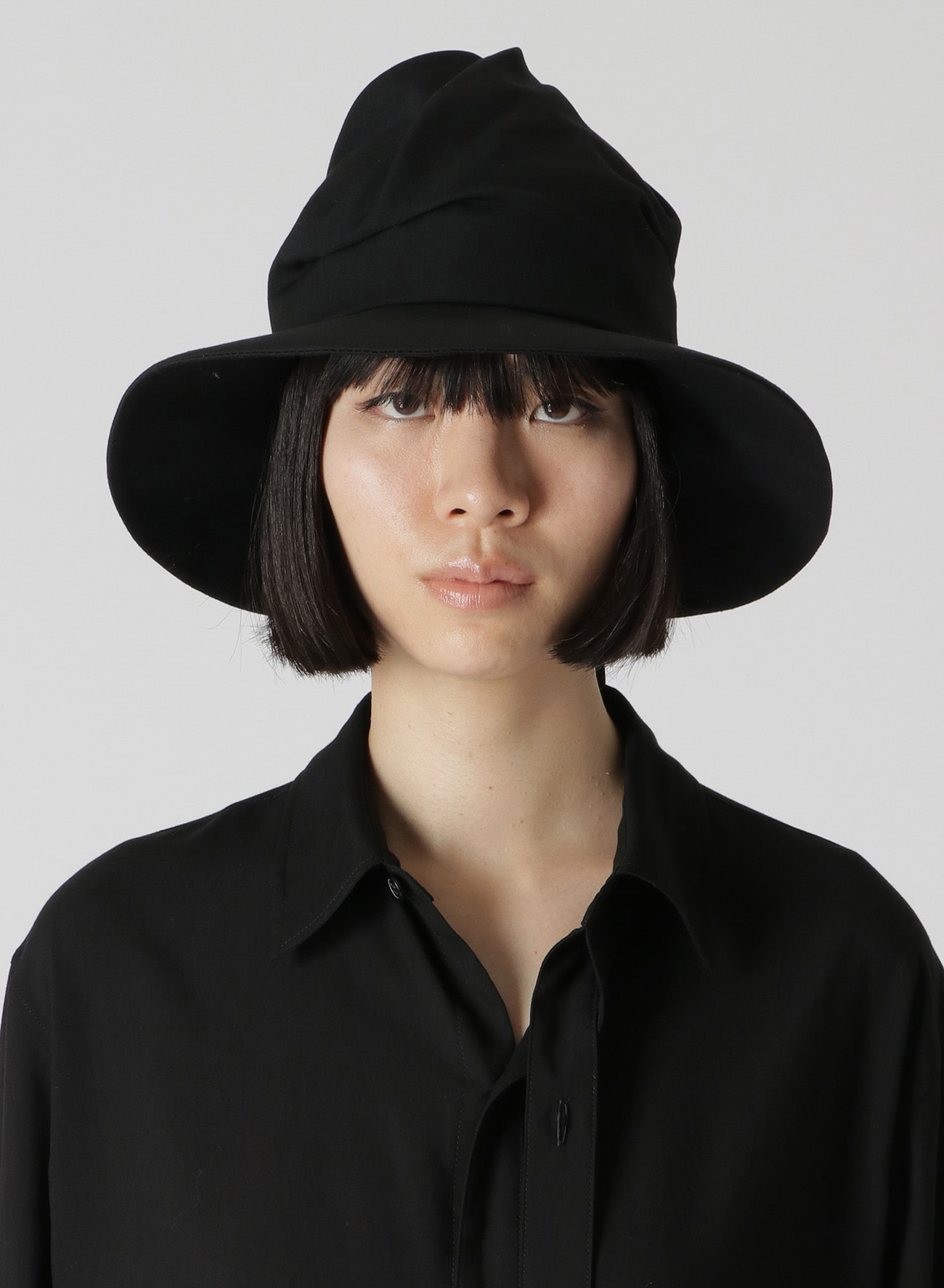 TWISTED WOOL GABARDINE HAT(S Black): Y's｜THE SHOP YOHJI YAMAMOTO