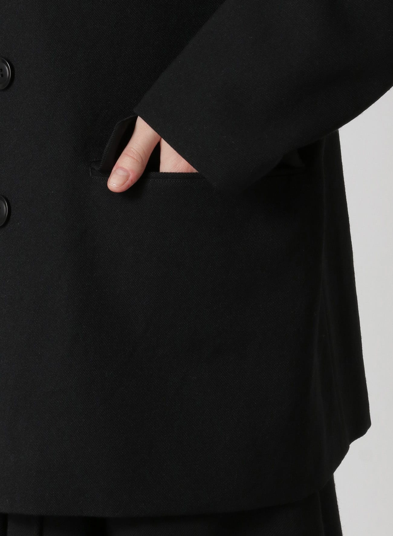 WOOL GABARDINE OVERSIZED TAILORED JACKET