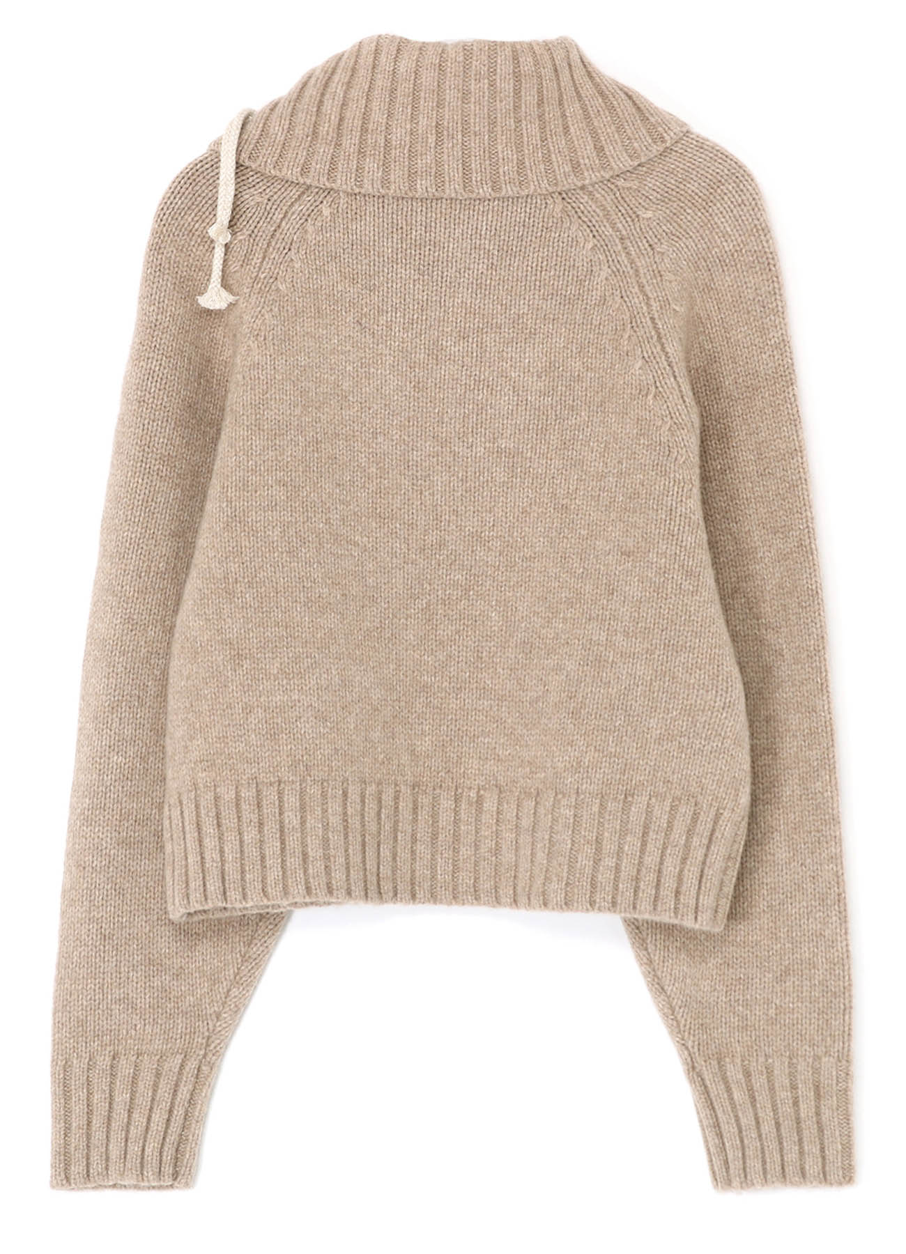 WOOL BLEND JERSEY TOGGLE BUTTON SWEATER(S Beige): Y's｜THE SHOP