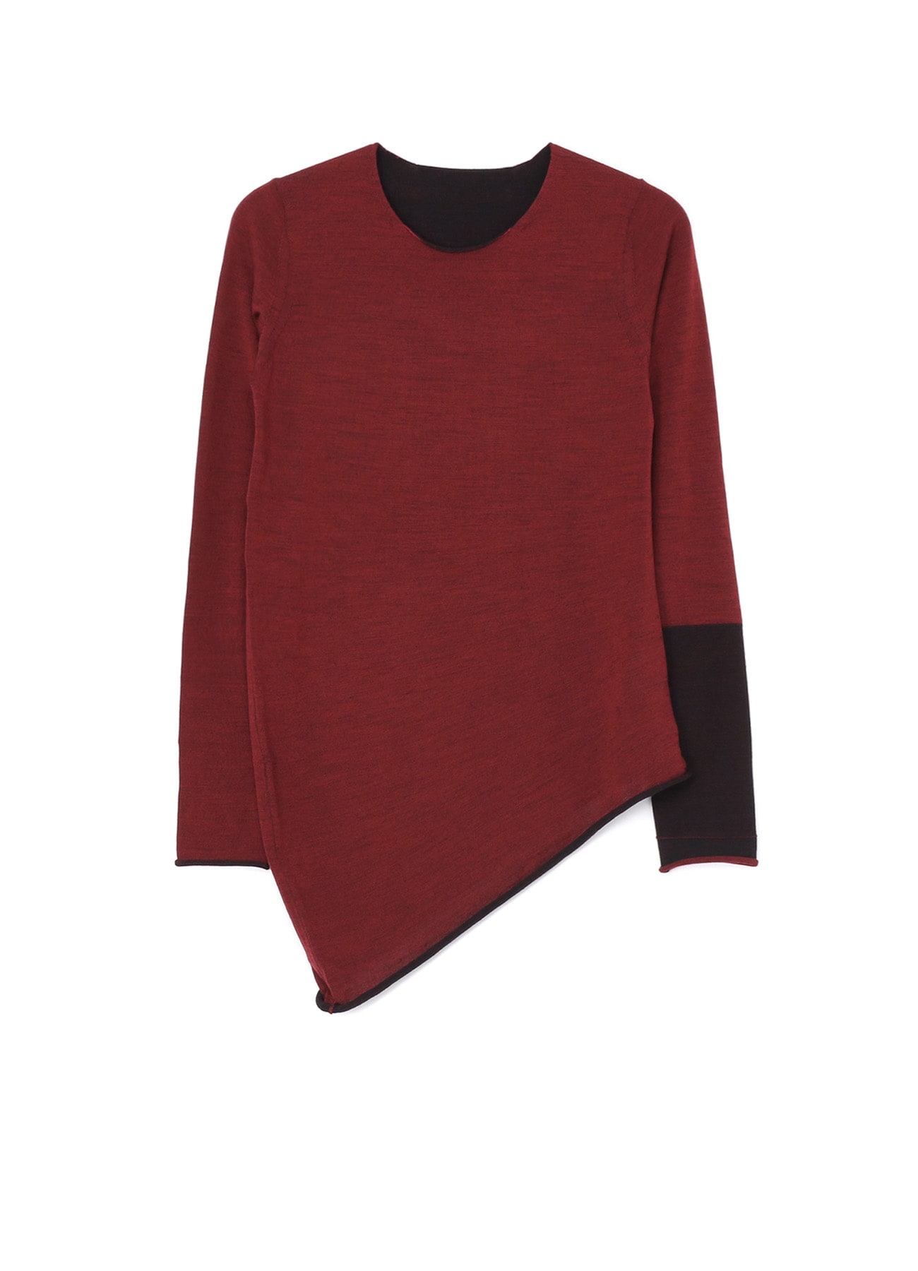 WOOL JERSEY CREW-NECK PULLOVER