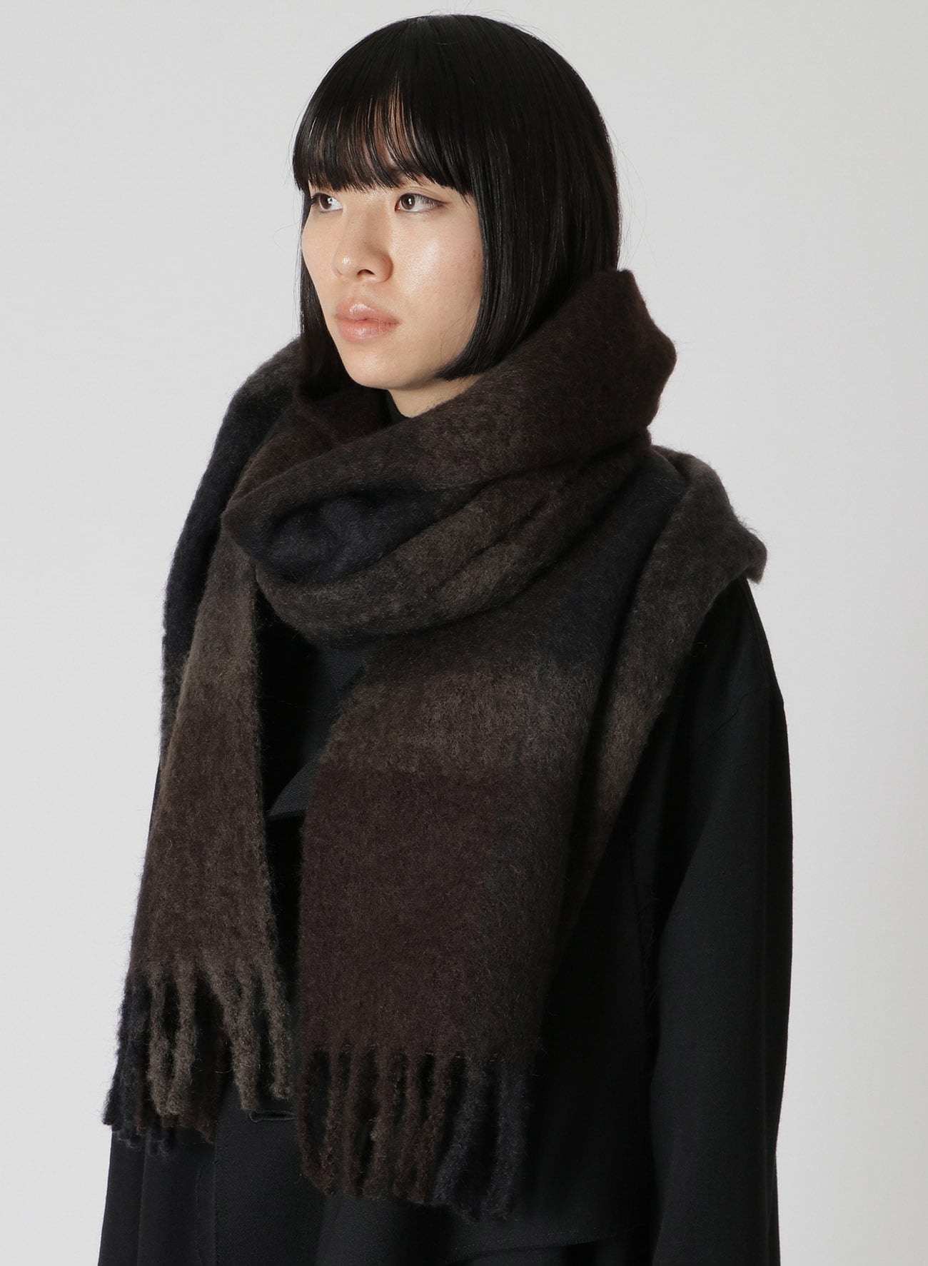 MOHAIR/WOOL BLEND FLEECE SCARF