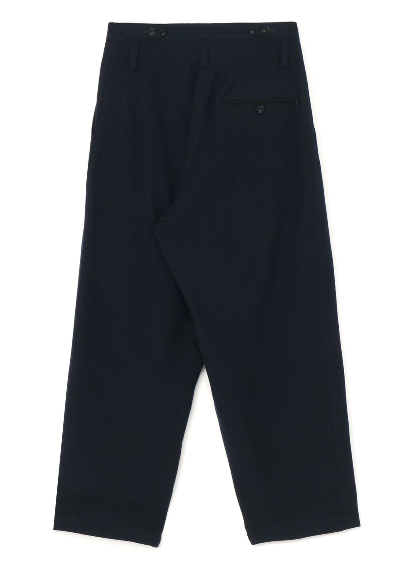 SHRUNKEN WOOL SERGE TAPERED PANTS