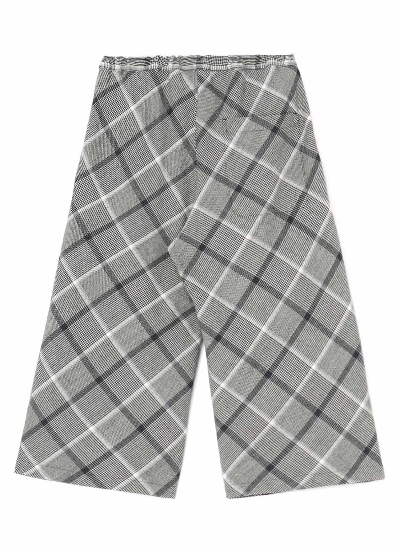 HOUNDSTOOTH CHECK WIDE LEG PLEATED PANTS(XS Grey): Y's｜THE SHOP ...