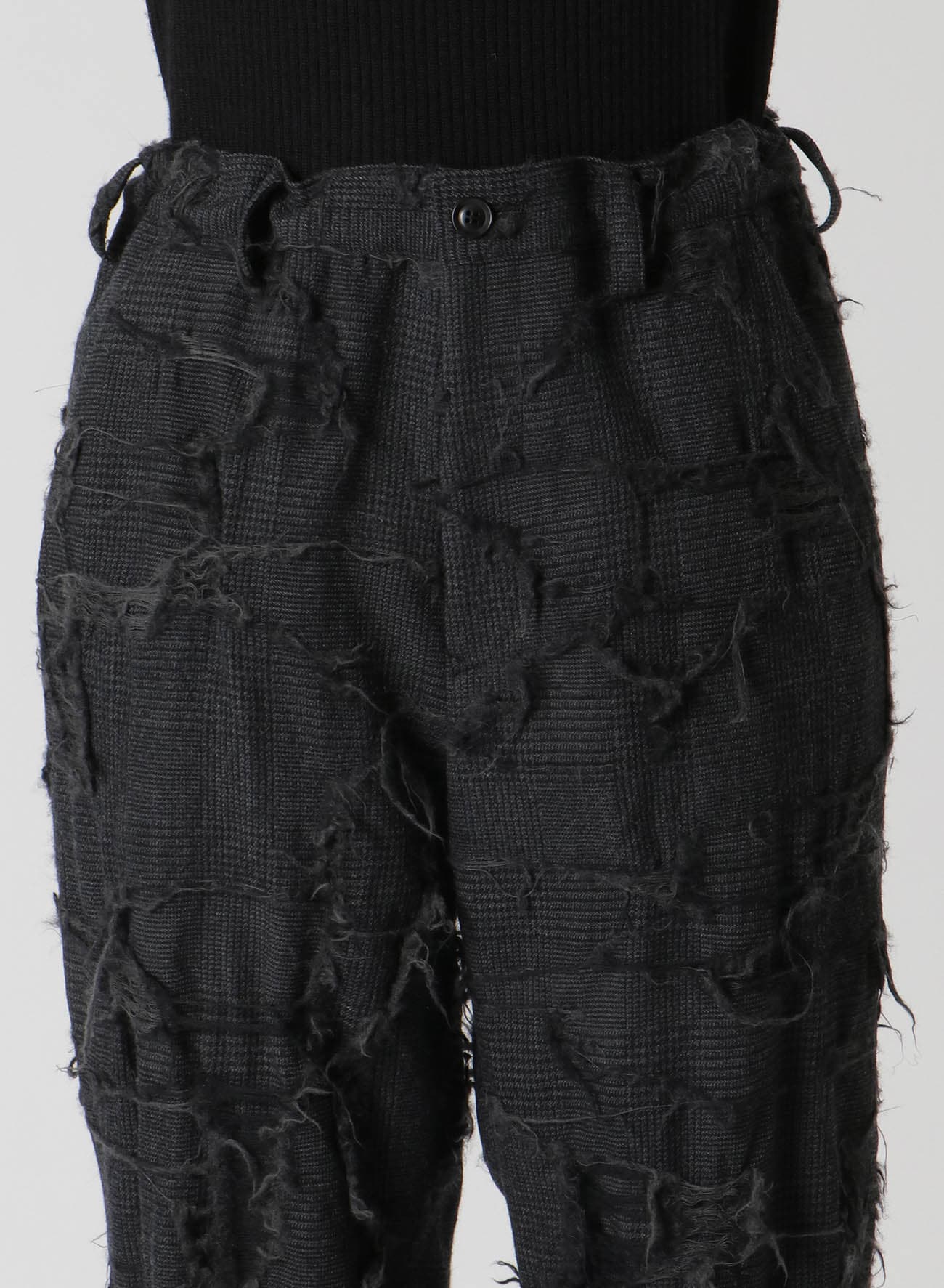 WOOL GLEN CHECK SLIM FIT PANTS(XS Grey): Vintage 1.1｜THE SHOP 