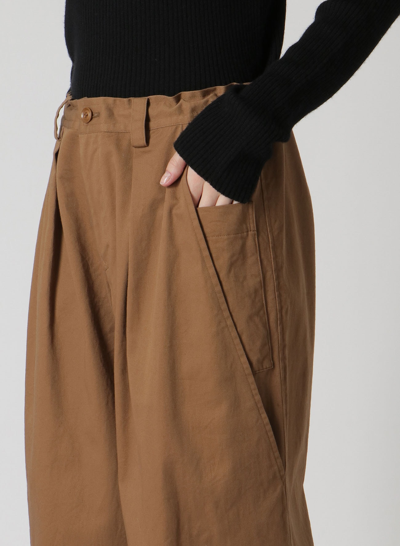 [Y's BORN PRODUCT] COTTON TWILL LONG POCKET PANTS