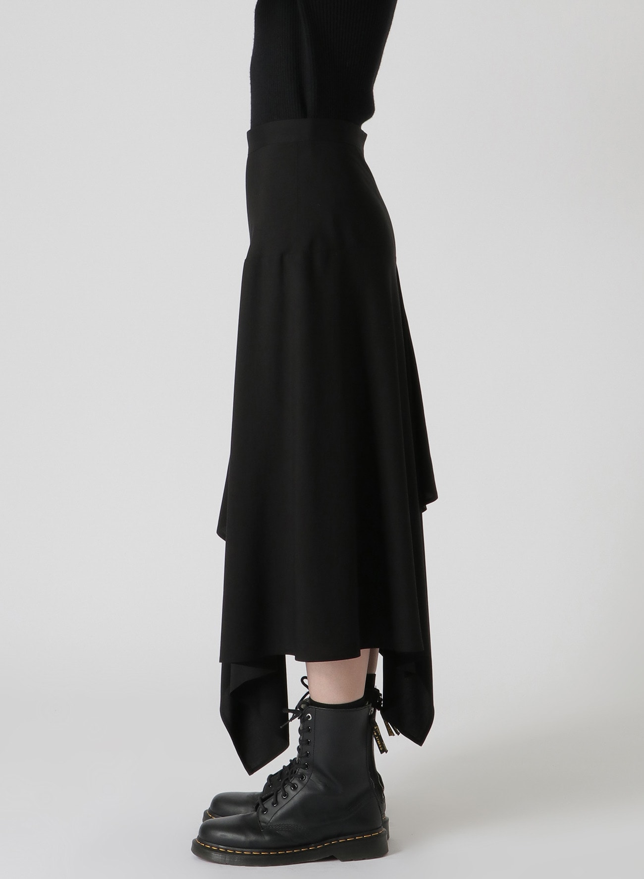 RAYON BROADCLOTH FLARED SKIRT
