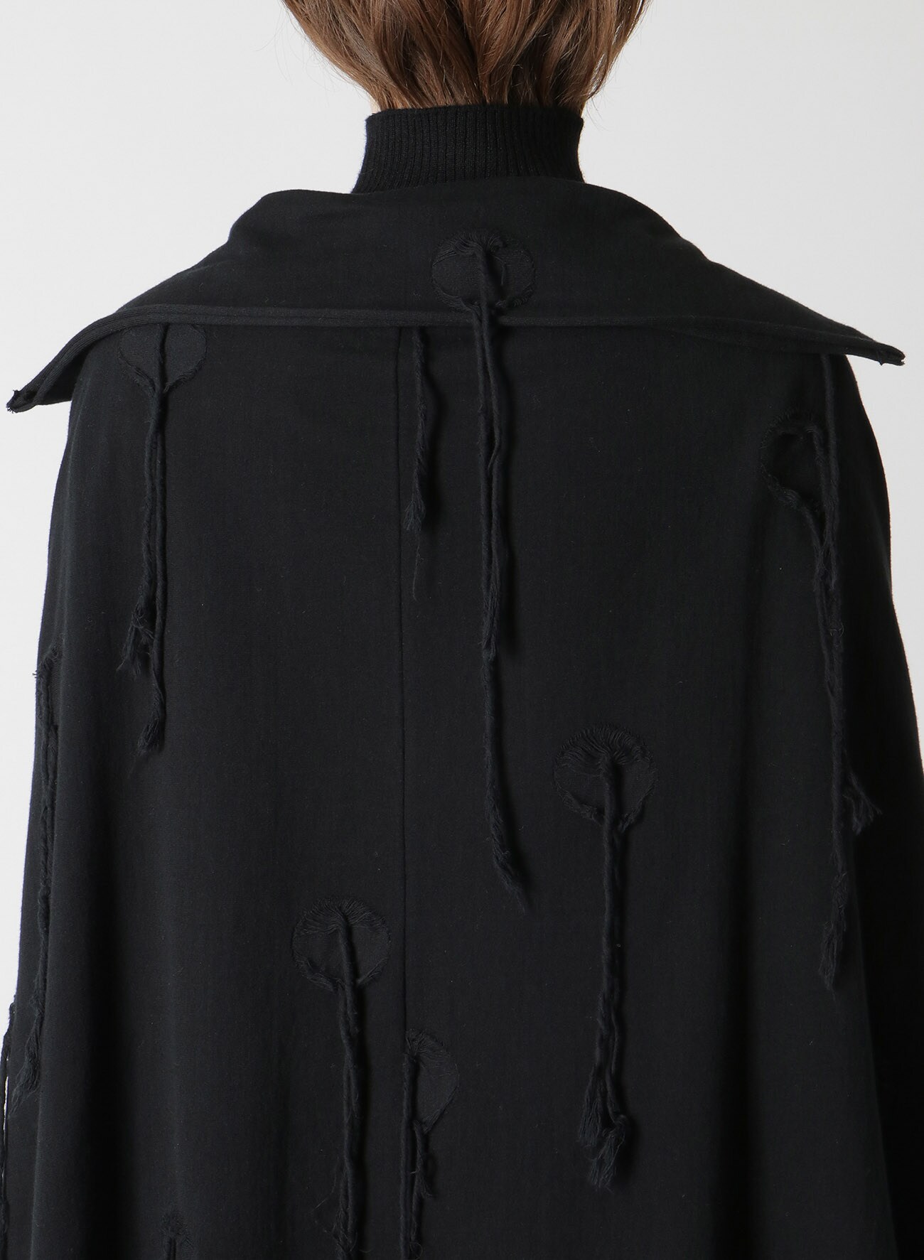 BUTTON-UP PONCHO(S Black): Y's｜THE SHOP YOHJI YAMAMOTO