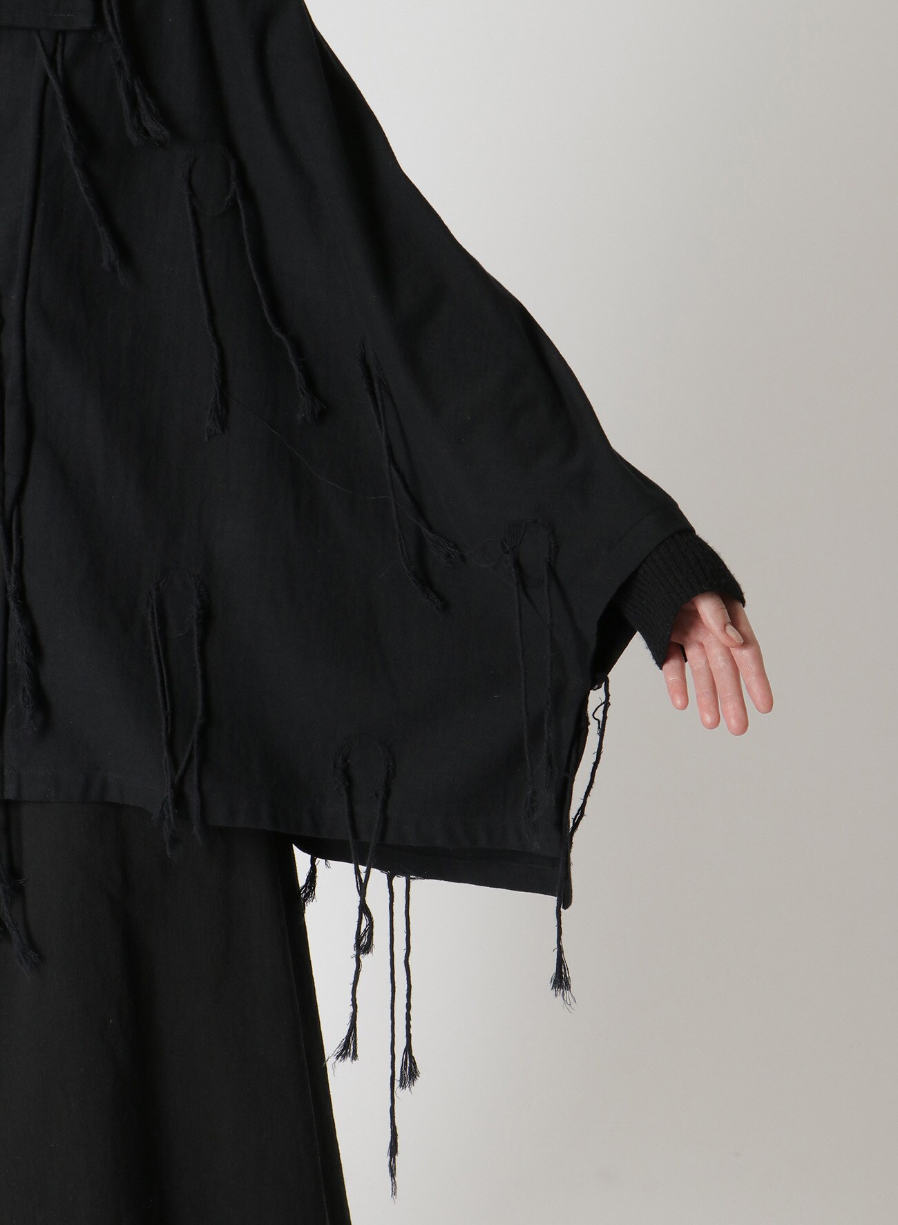 BUTTON-UP PONCHO(S Black): Y's｜THE SHOP YOHJI YAMAMOTO