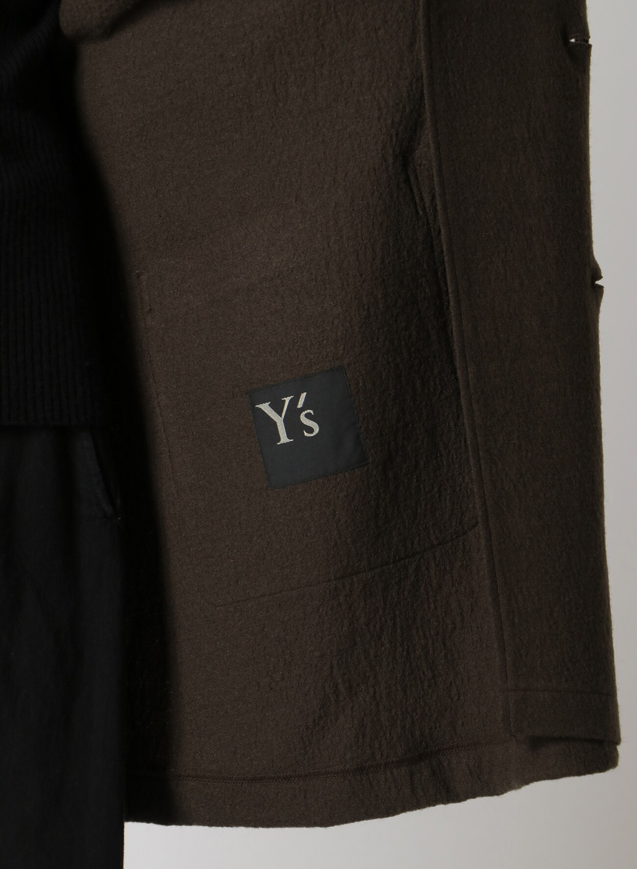 WOOL JERSEY HOODED COAT(S Khaki): Y's｜THE SHOP YOHJI YAMAMOTO