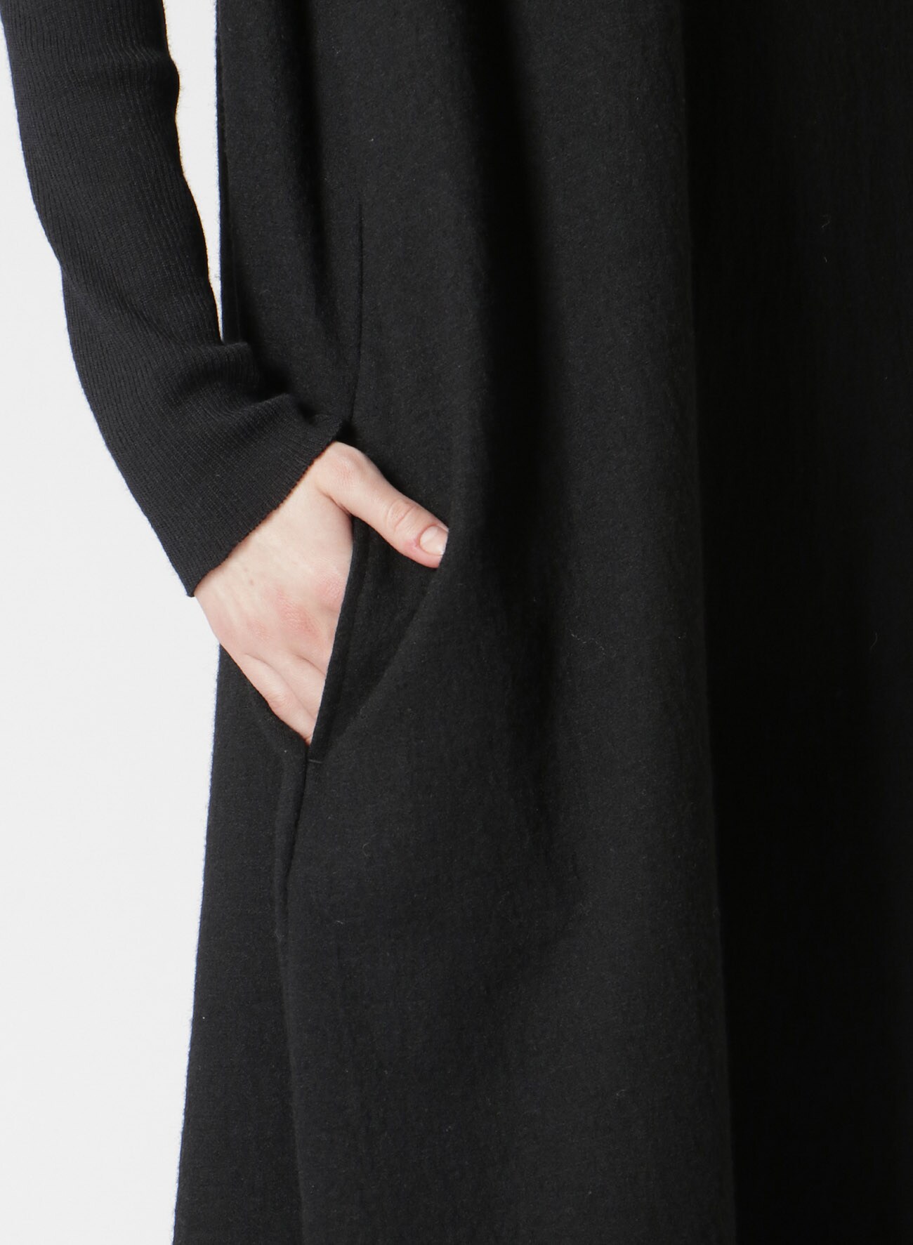 WOOL JERSEY SLEEVELESS DRESS(S Black): Y's｜THE SHOP YOHJI YAMAMOTO