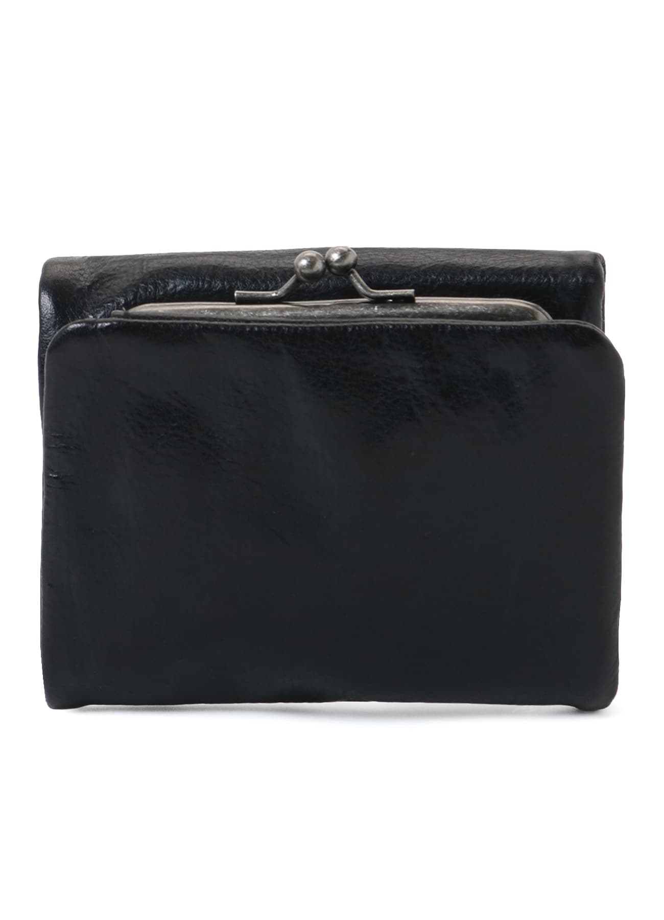 SURFACE-DYED SOFT TAN LEATHER TRIFOLD PUFFY WALLET