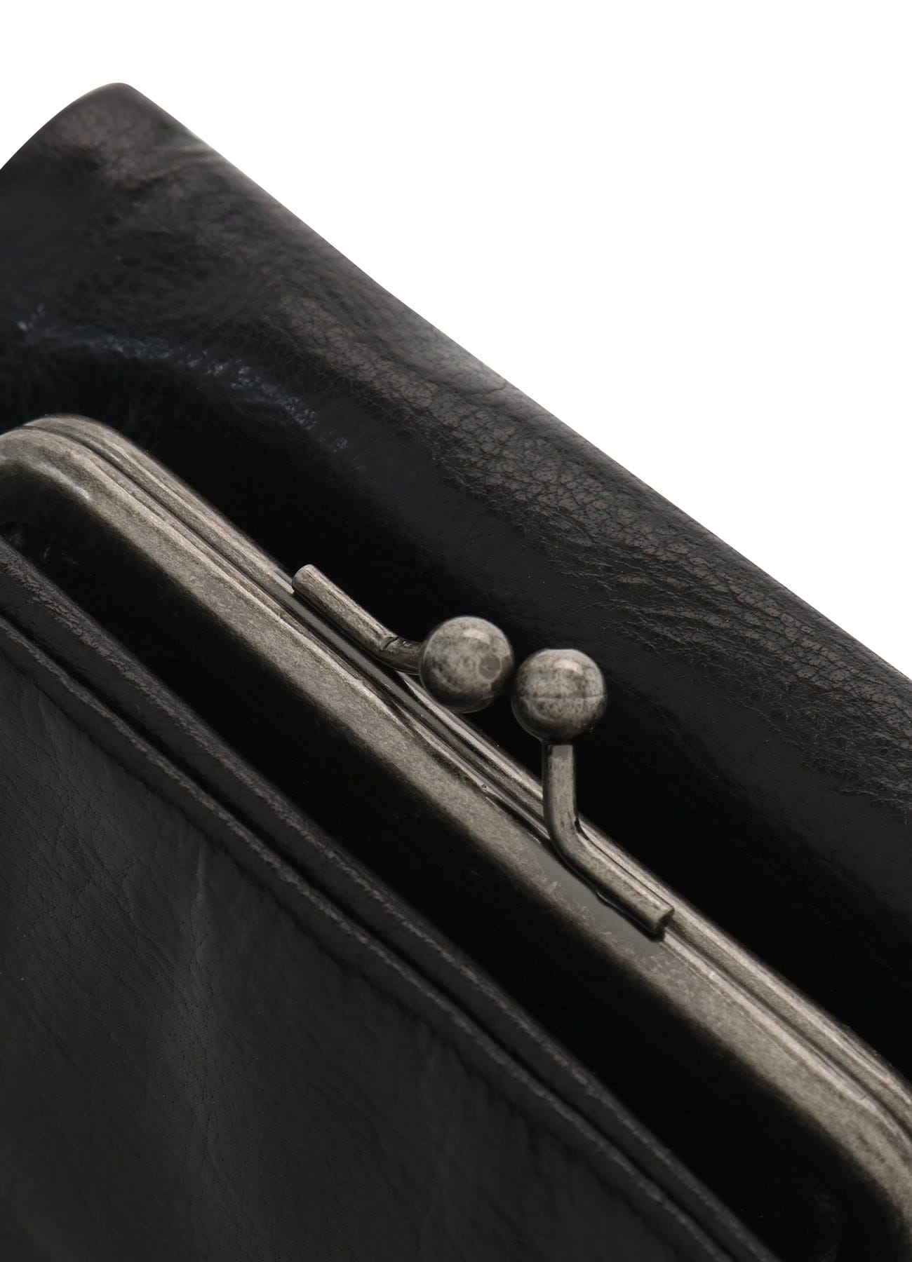 SURFACE-DYED SOFT TAN LEATHER TRIFOLD PUFFY WALLET