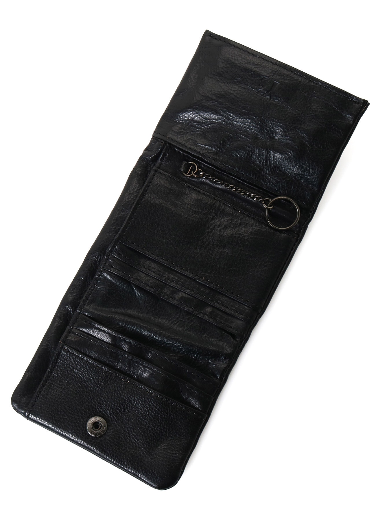 SURFACE-DYED SOFT TAN LEATHER TRIFOLD PUFFY WALLET