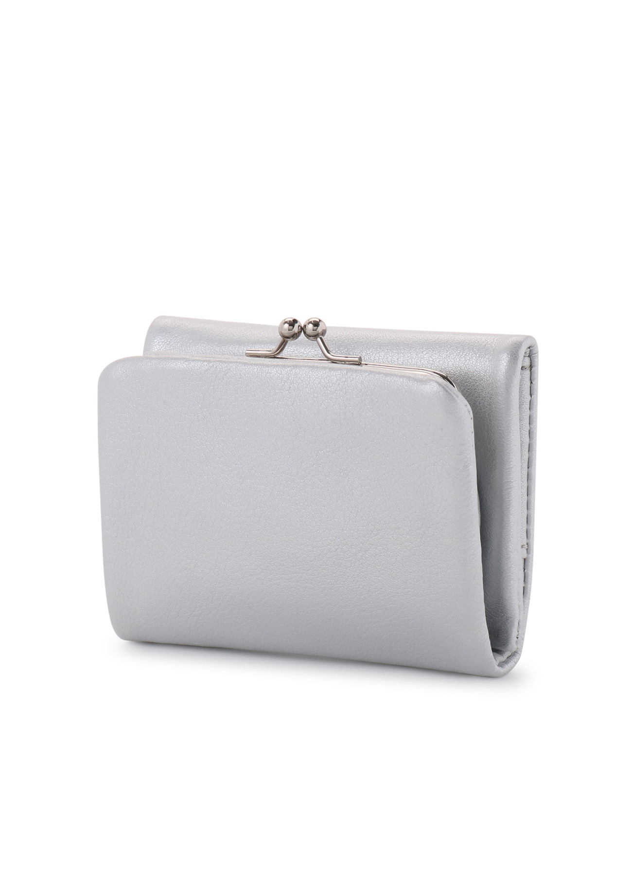 FOIL LEATHER TRIFOLD PUFFY WALLET