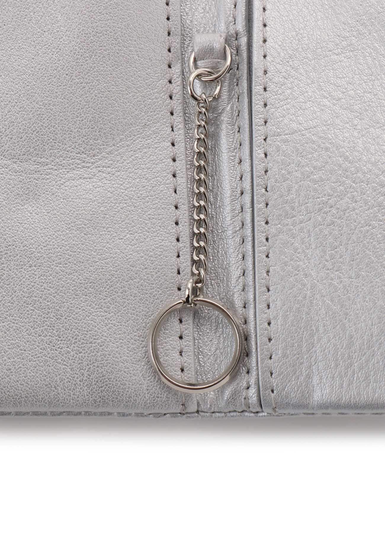 FOIL LEATHER TRIFOLD PUFFY WALLET