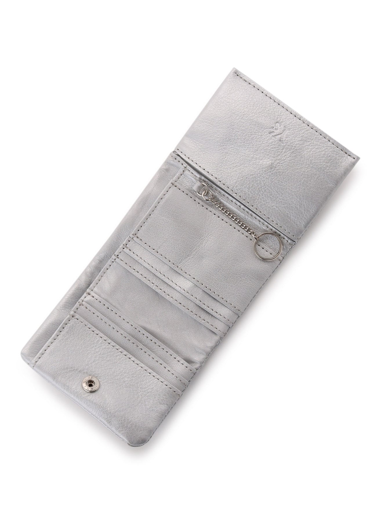 FOIL LEATHER TRIFOLD PUFFY WALLET