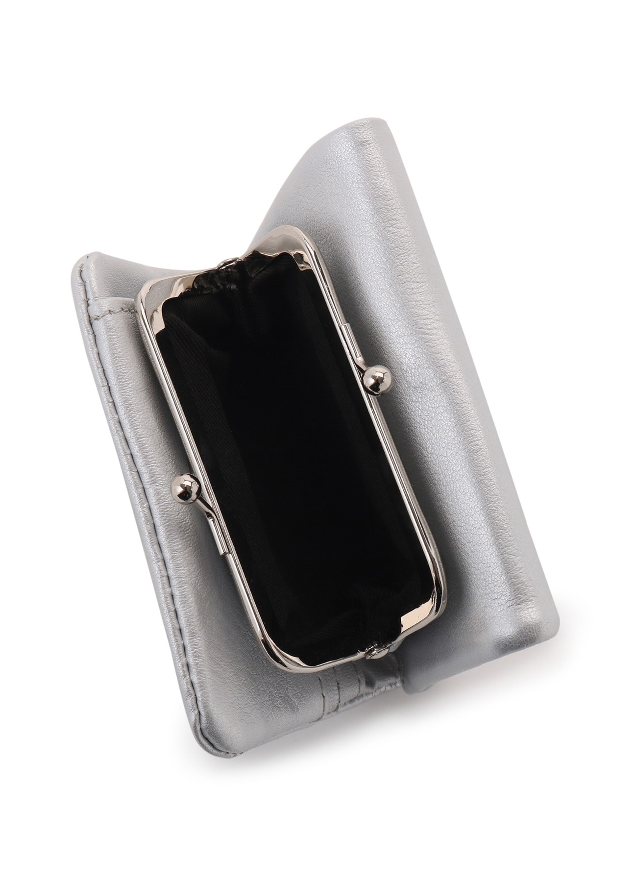 FOIL LEATHER TRIFOLD PUFFY WALLET
