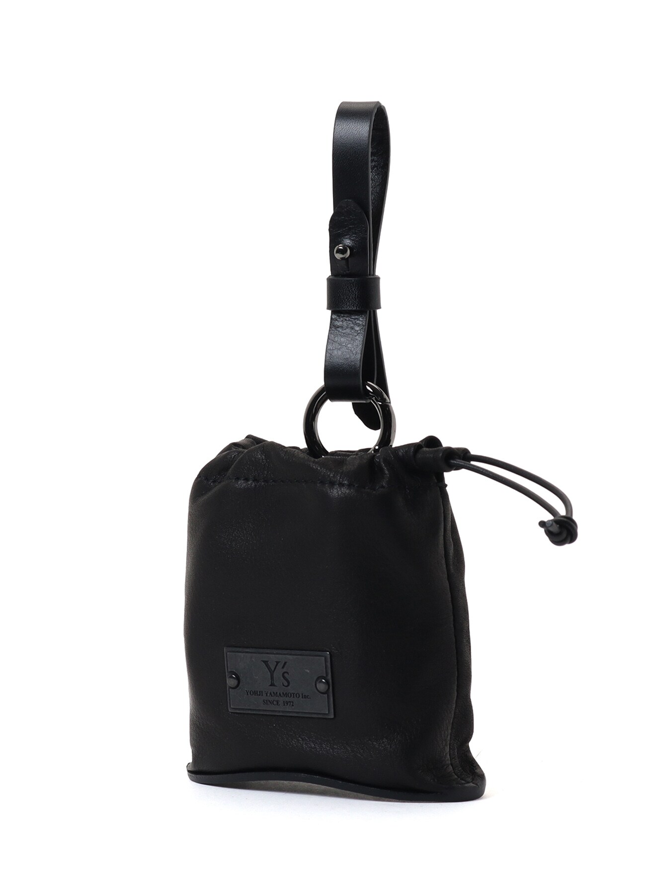 WATER DYED SOFT LEATHER CURVED POUCH CHARM