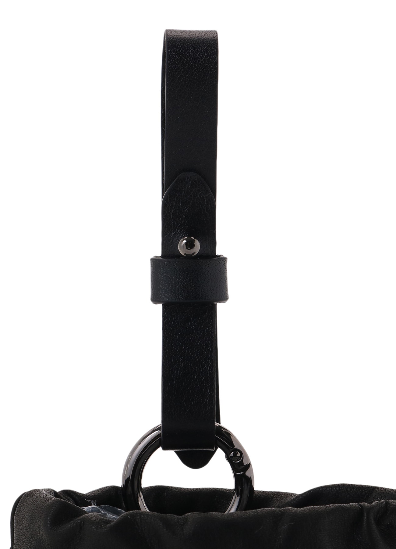 WATER DYED SOFT LEATHER CURVED POUCH CHARM