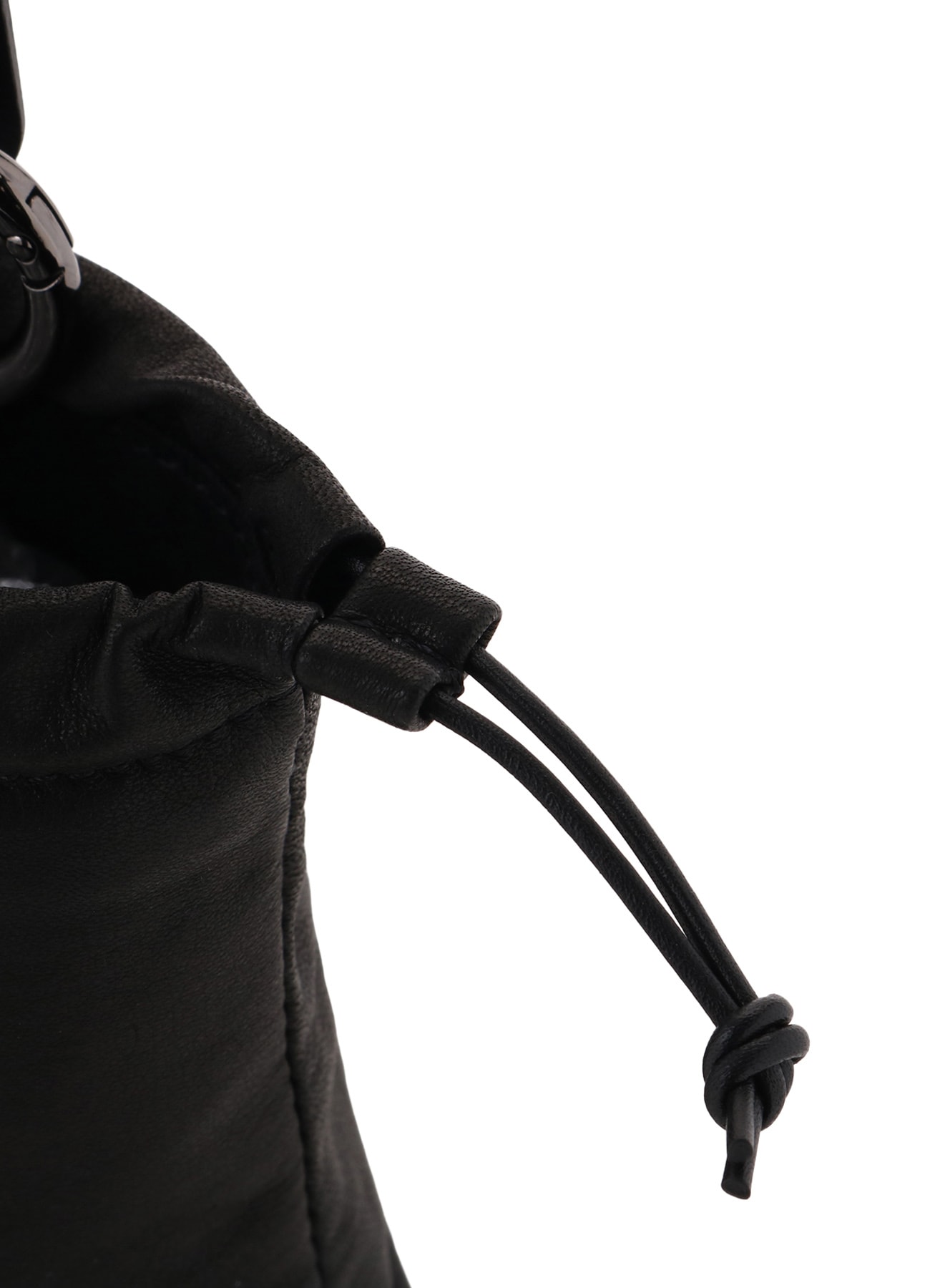 WATER DYED SOFT LEATHER CURVED POUCH CHARM