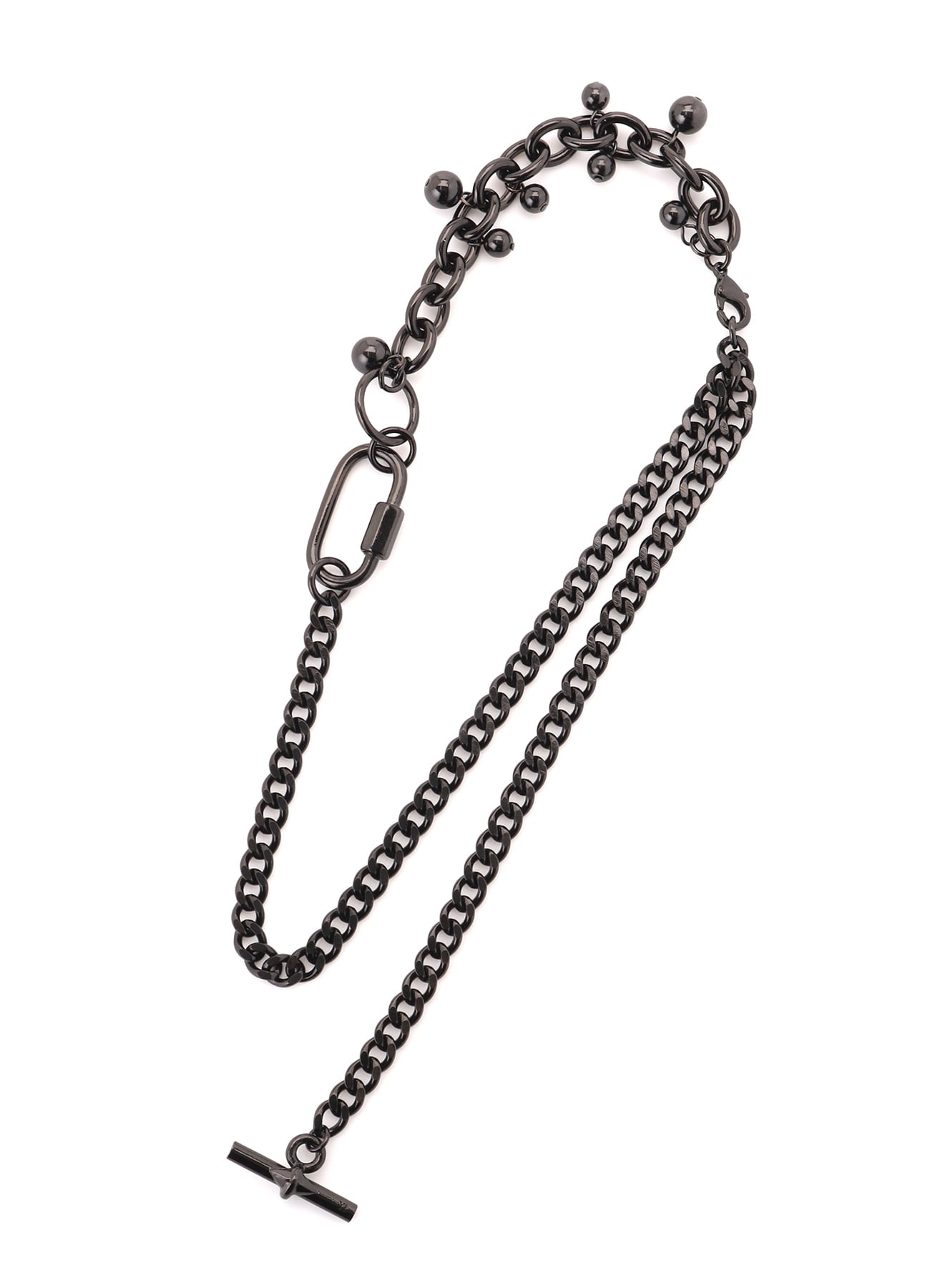 BRASS SILVER BALL NECKLACE B