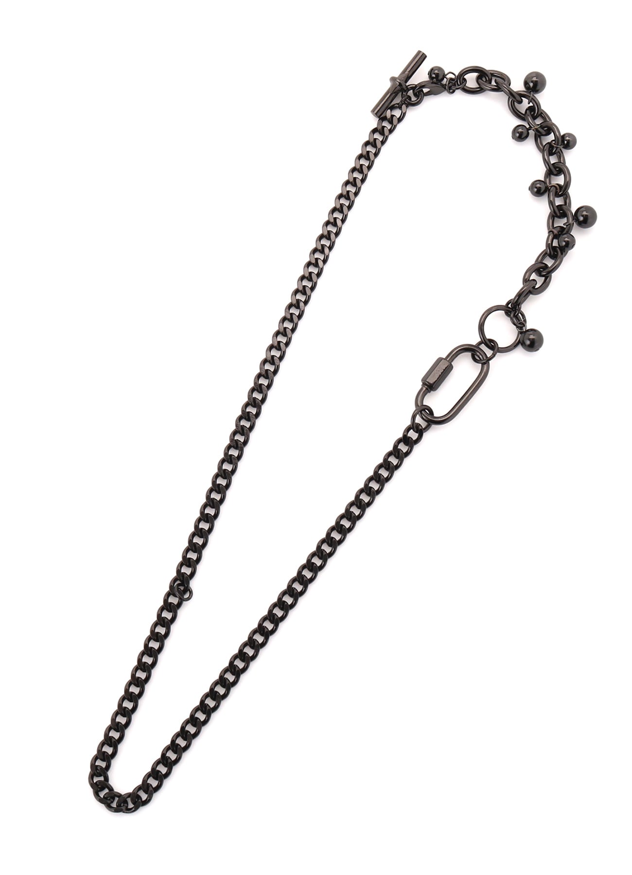 BRASS SILVER BALL NECKLACE B