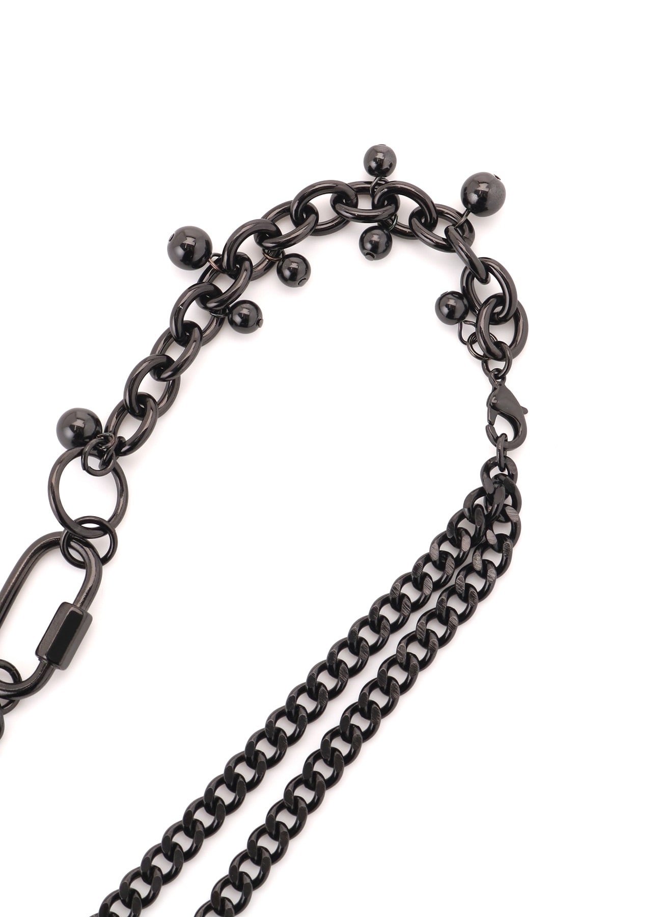 BRASS SILVER BALL NECKLACE B