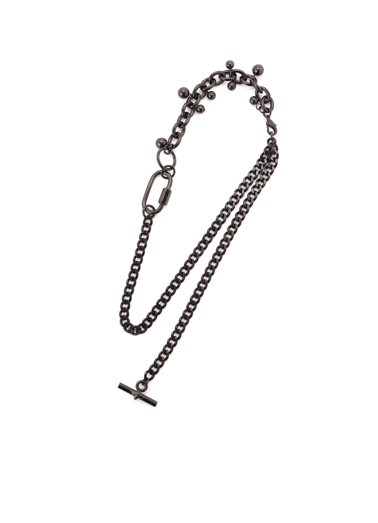 BRASS SILVER BALL NECKLACE B