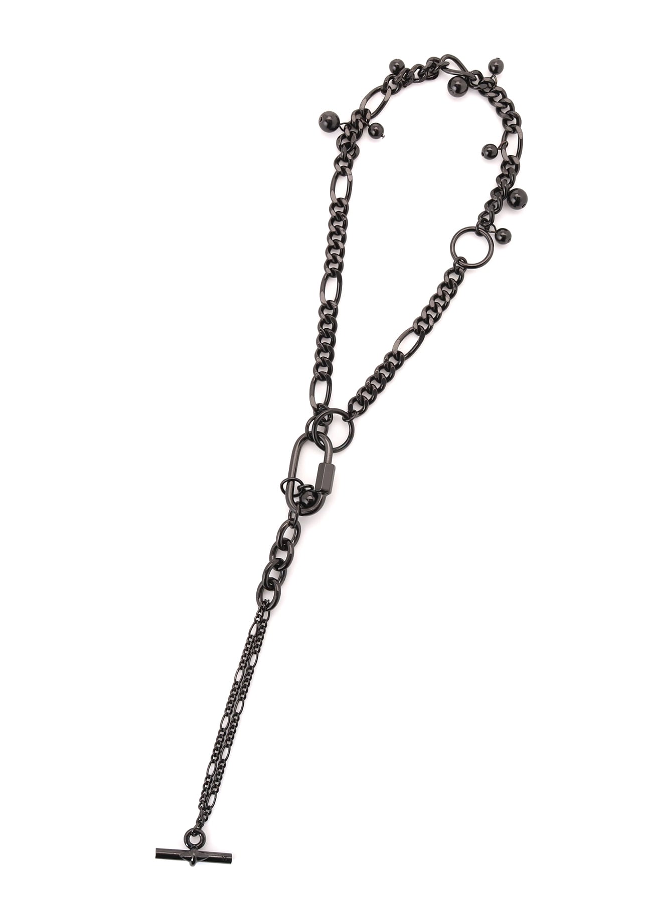 BRASS SILVER BALL NECKLACE A