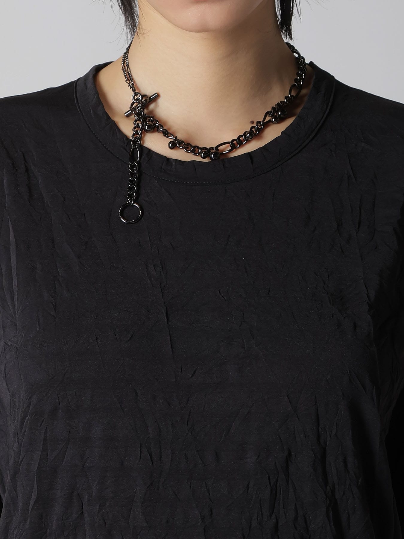 BRASS SILVER BALL NECKLACE A