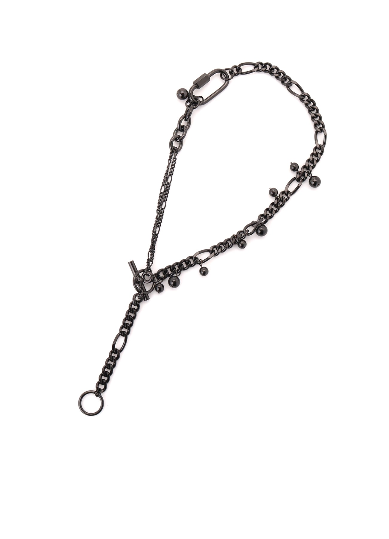 BRASS SILVER BALL NECKLACE A