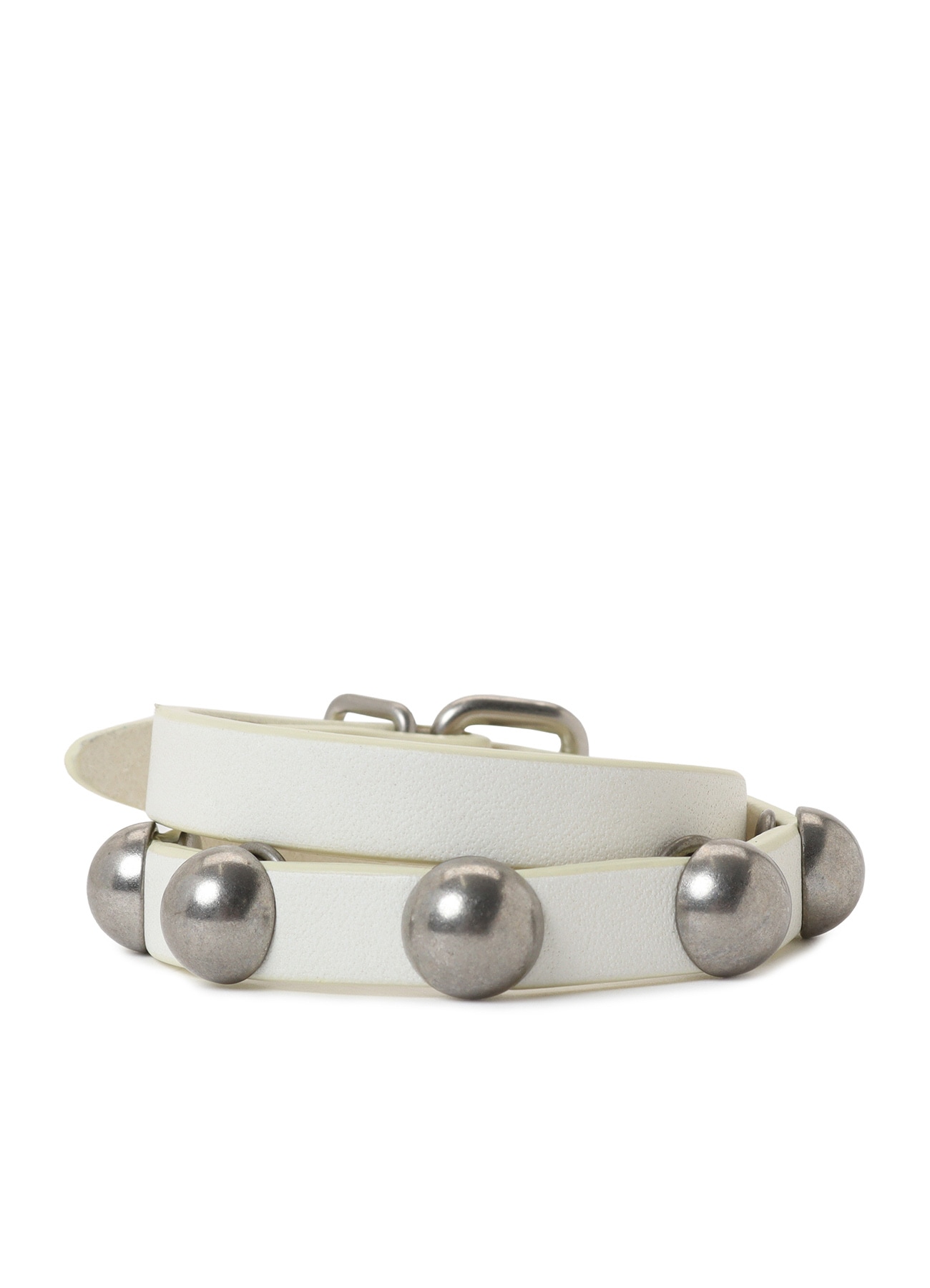 SEMIGLOSS LEATHER STUDS DOUBLE BRACELET
