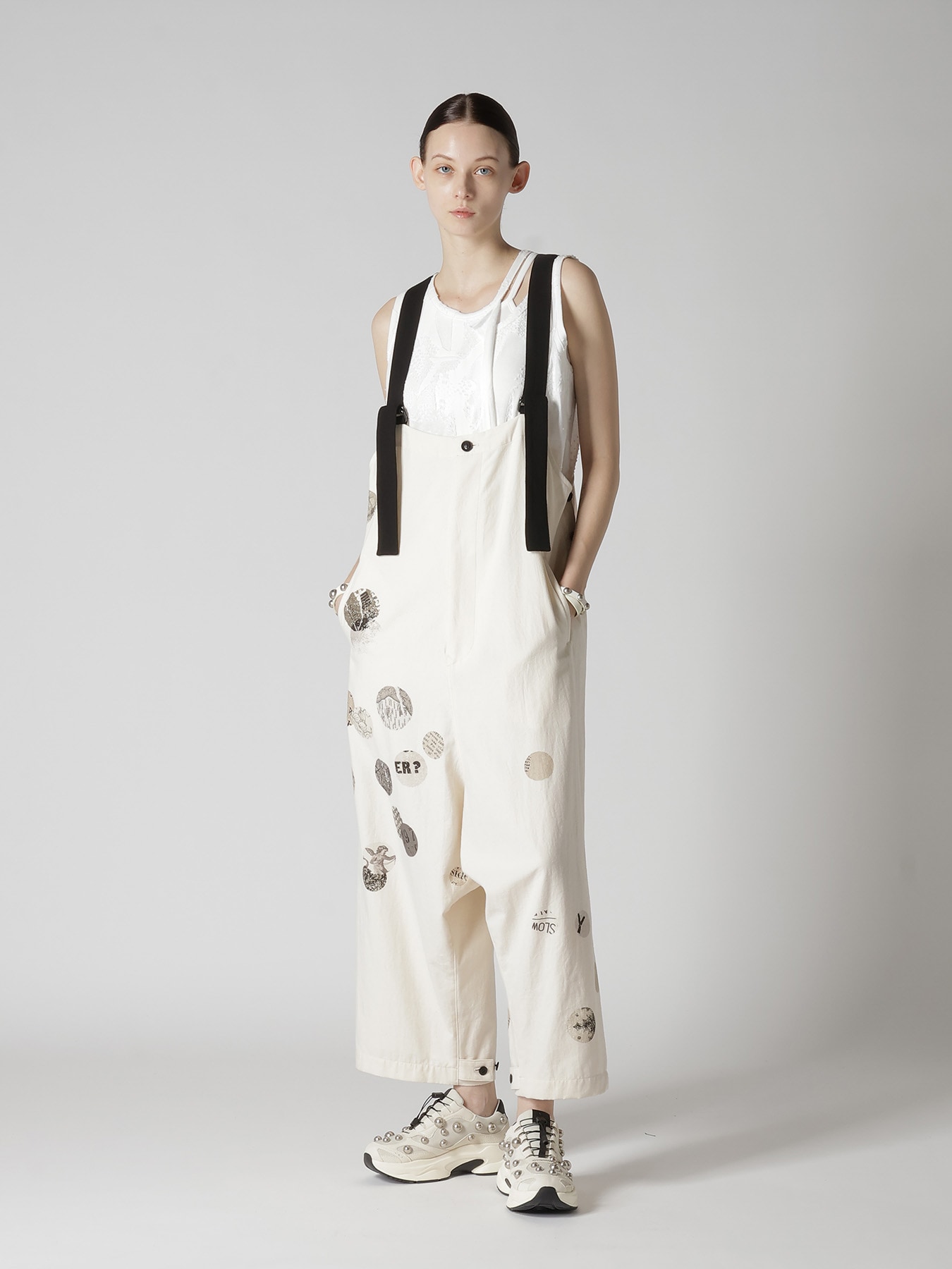 SEMIGLOSS LEATHER STUDS DOUBLE BRACELET