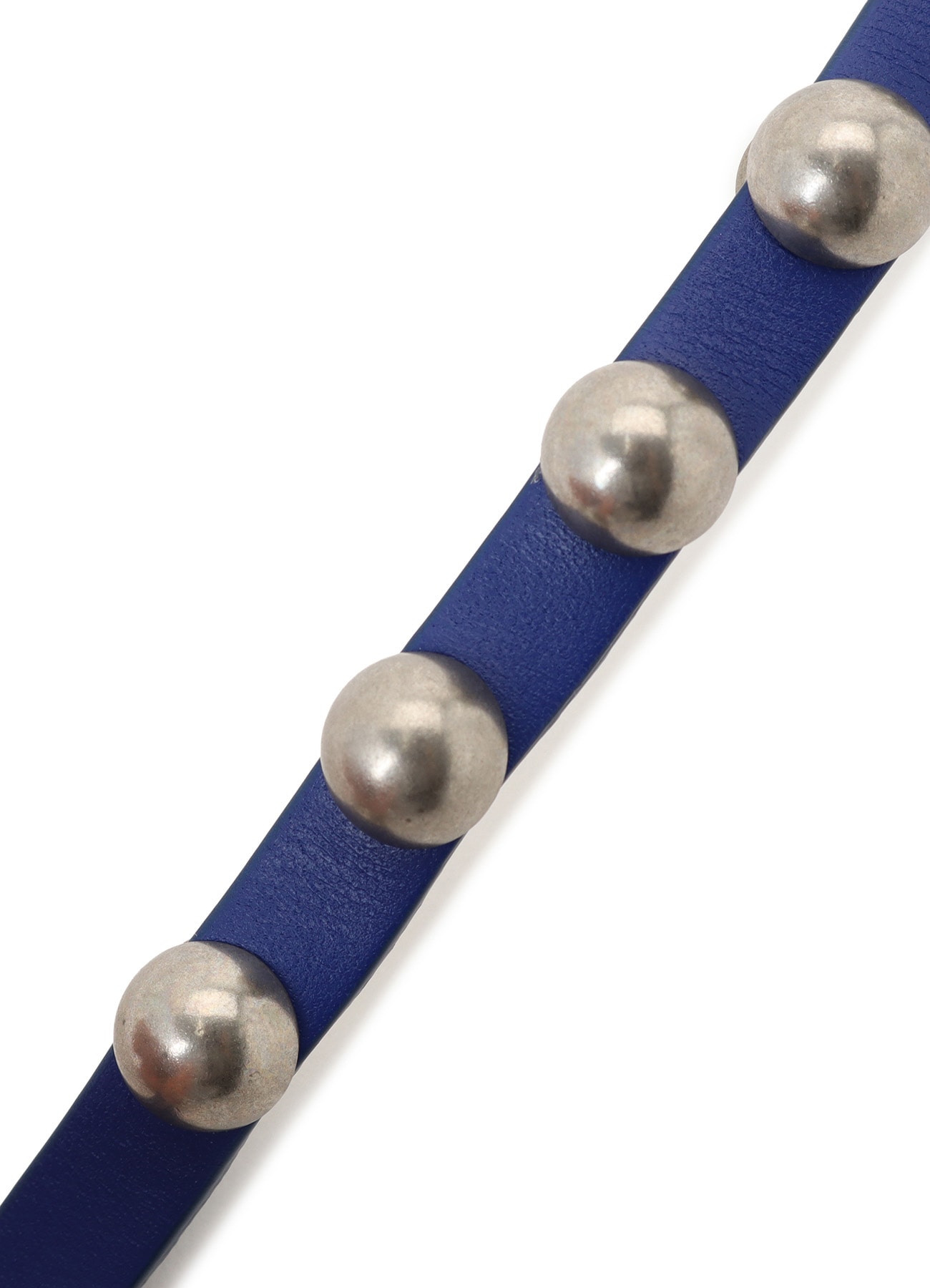 SEMIGLOSS LEATHER STUDS DOUBLE BRACELET