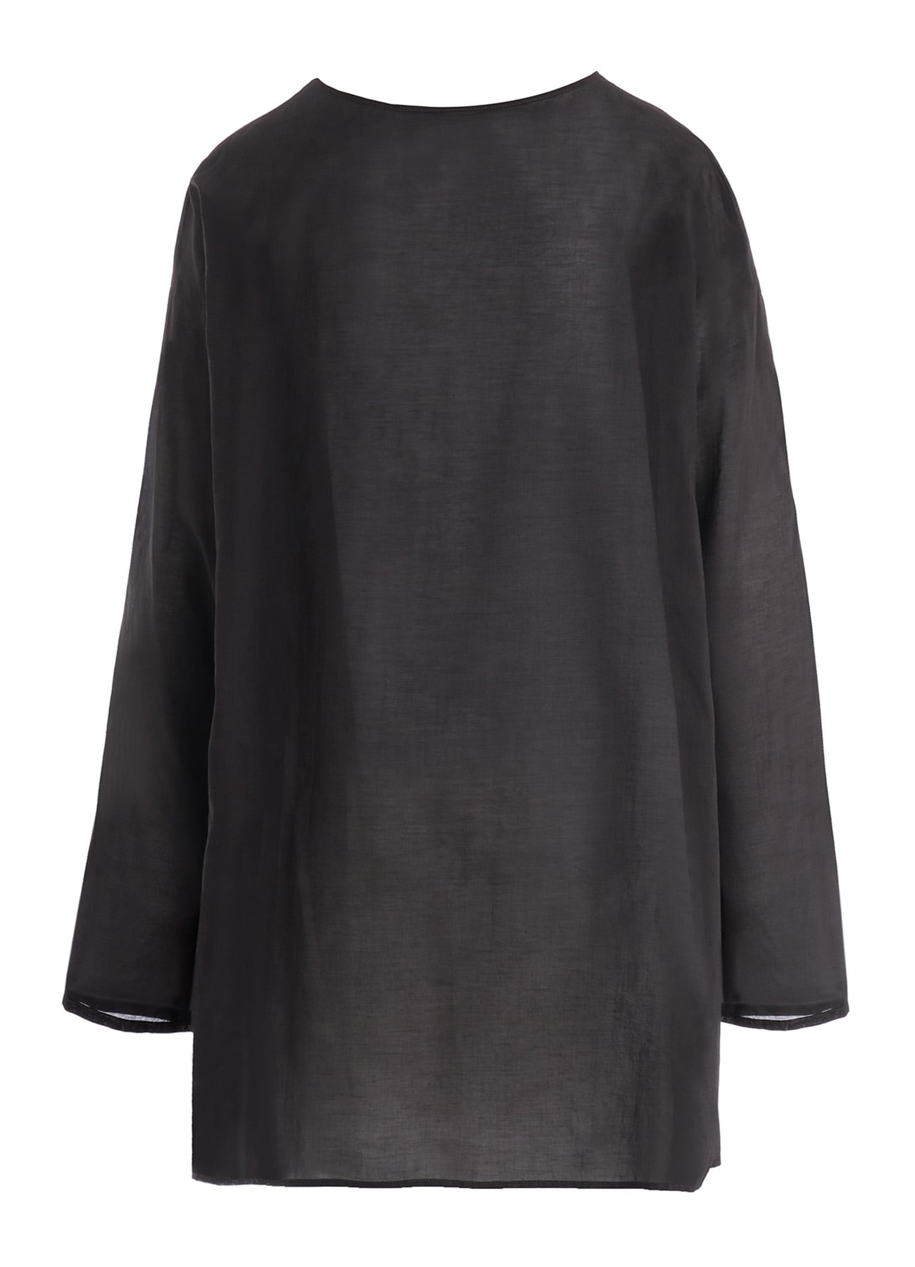 COTTON LAWN "BUT IT'S BORING" PRINT HENLEY NECK BLOUSE