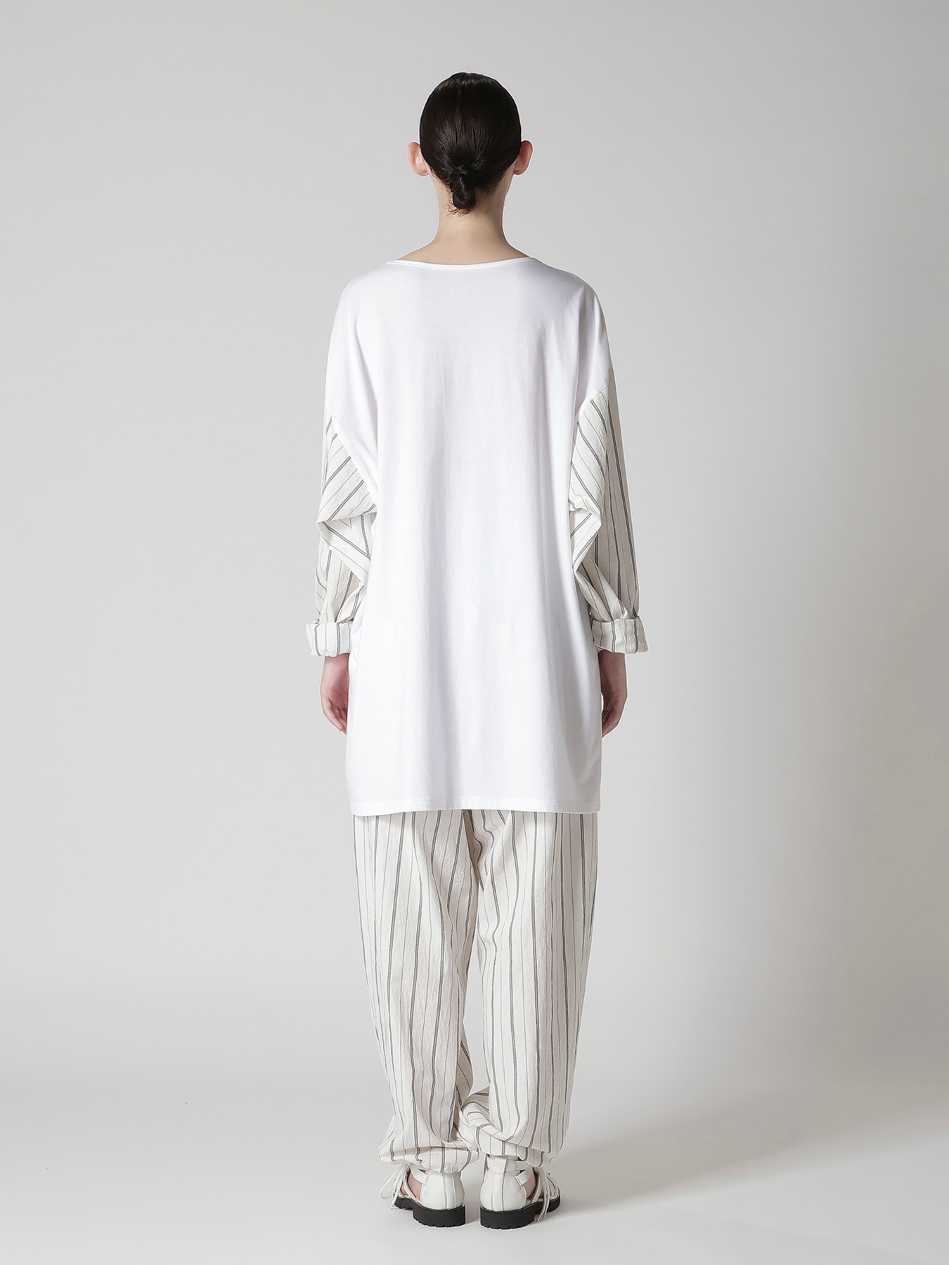 COMBINATION HENLEY NECK BLOUSE