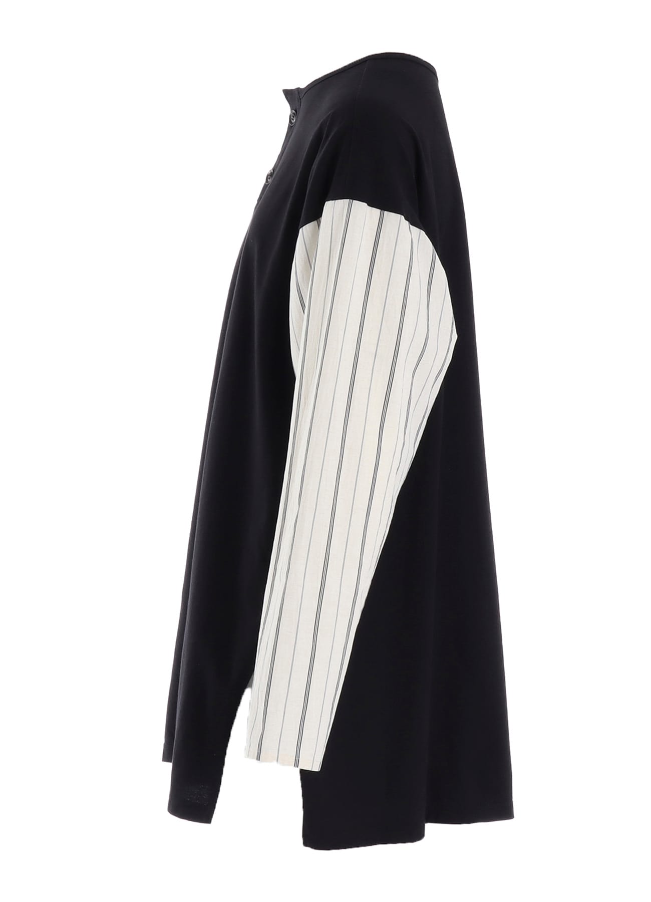 COMBINATION HENLEY NECK BLOUSE