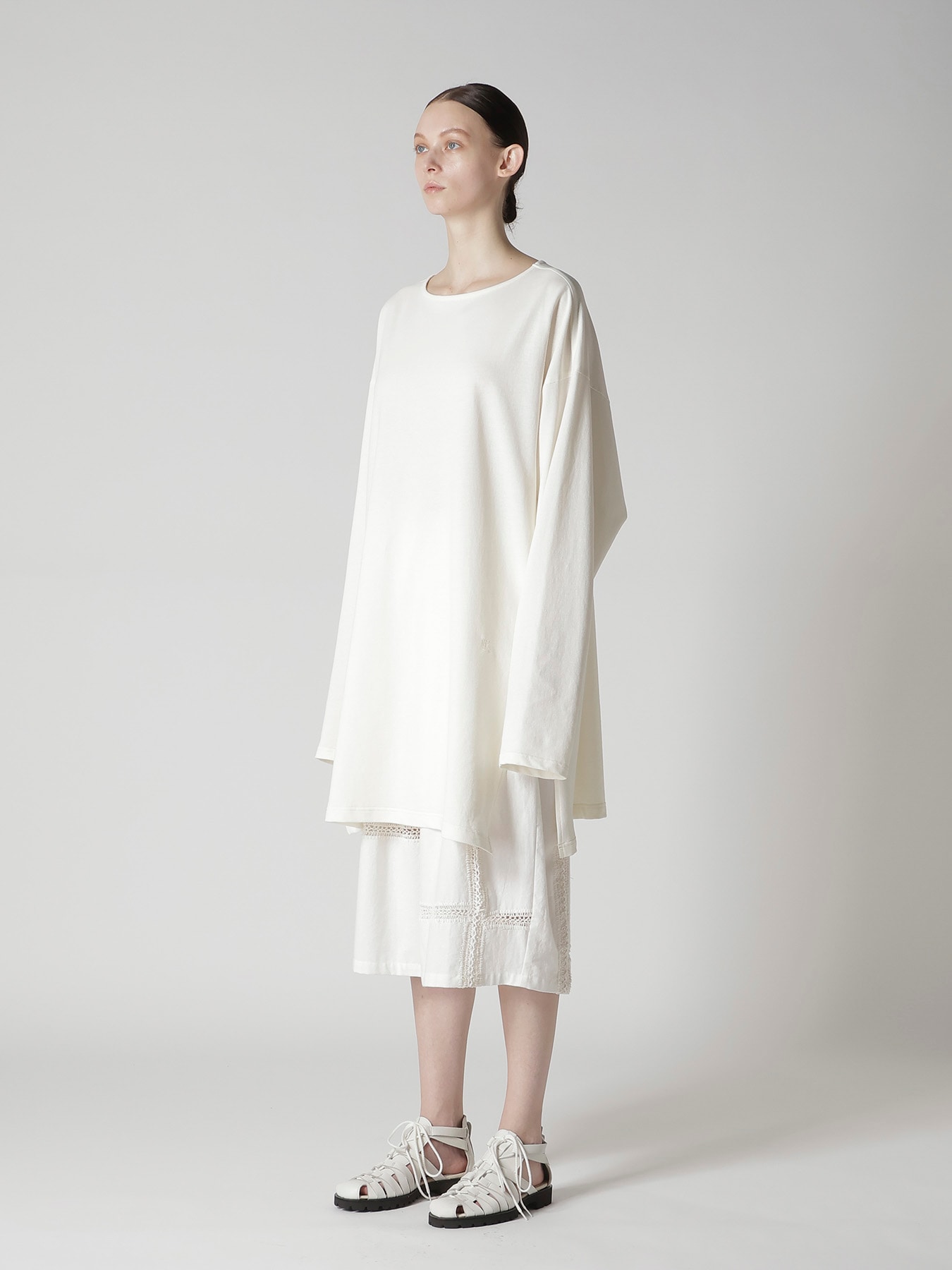 COTTON INLAY PULL OVER