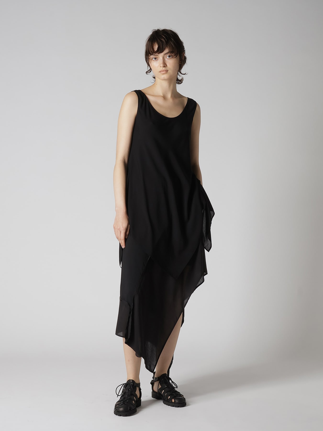 RAYON TWILL UNEVEN TANKTOP