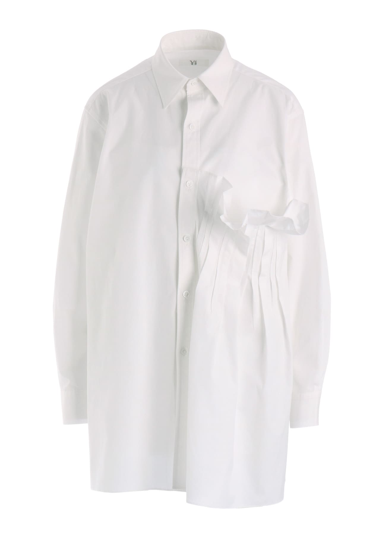COTTON BROAD LEFT SIDE TUCK SHIRT