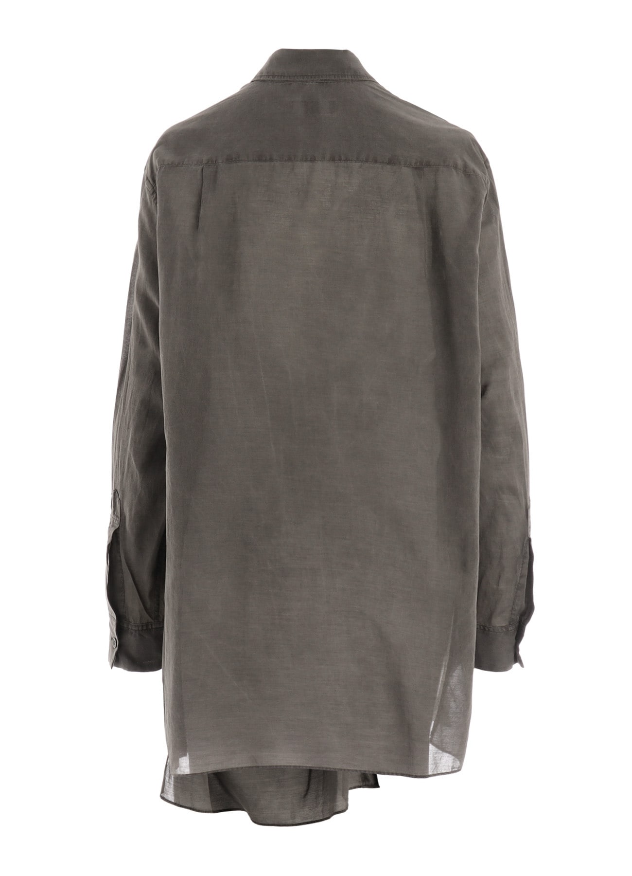 CUPRO/COTTON GARMENT DYED LEFT SIDE TUCK SHIRT